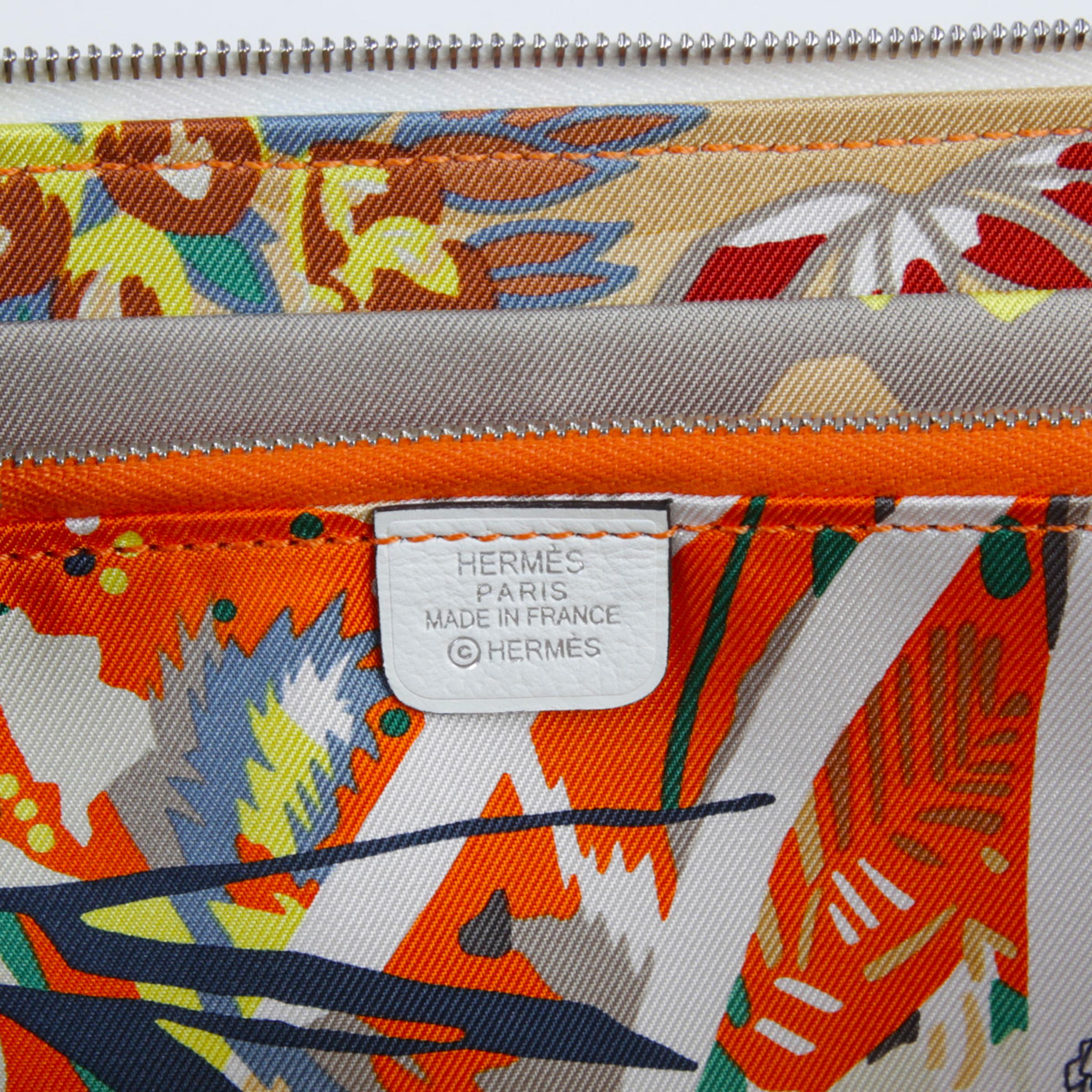 ランク NS 未使用品  HERMÈS エルメス  アザップロング シルクイン ニューホワイト (0U) エバーカラー シルバー金具 B刻印 - 10
