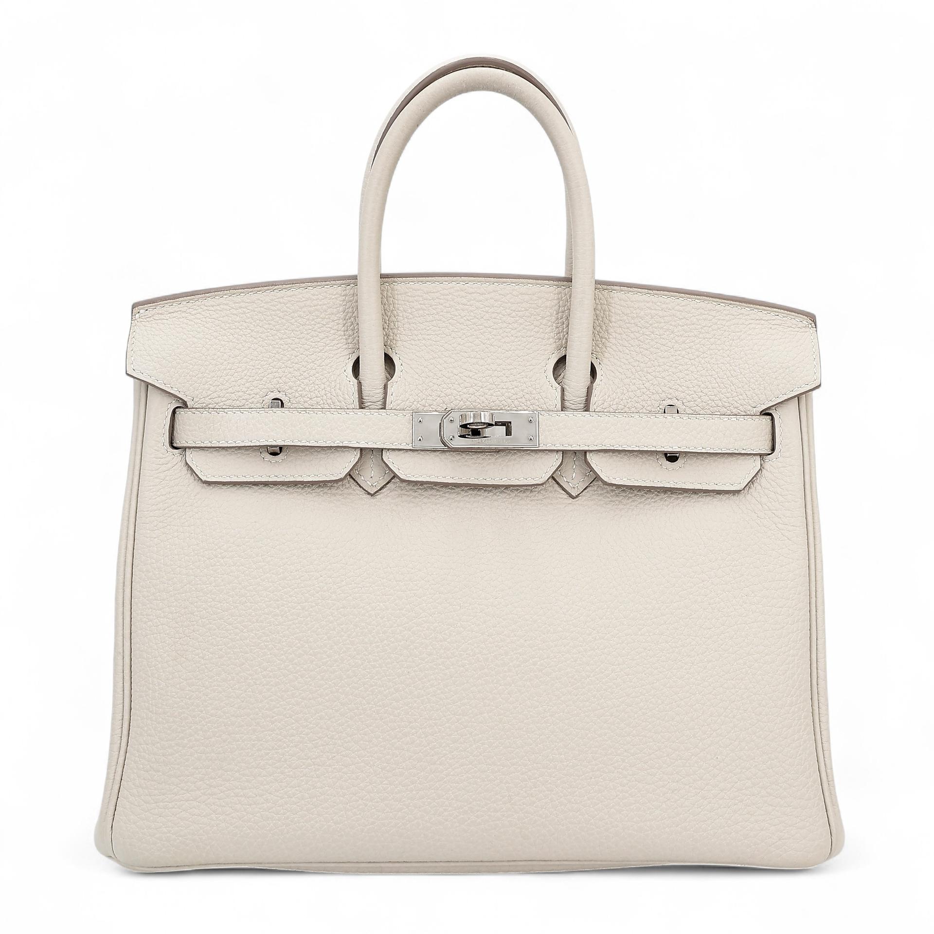 ランク A  HERMÈS エルメス  バーキン25 クレ (10) トゴ シルバー金具 Y刻印 - 1