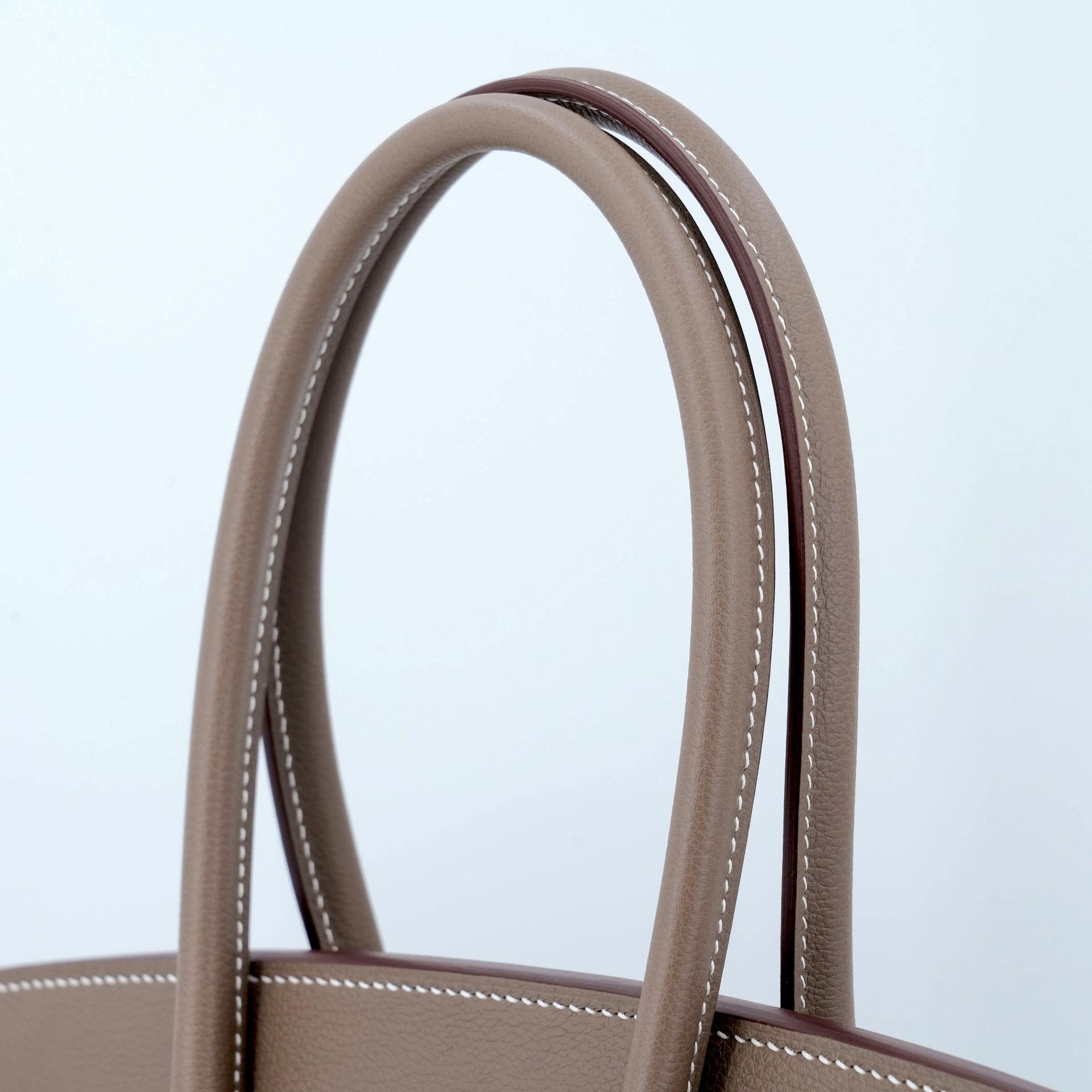 ランク N 新品  HERMÈS エルメス  バーキンショルダーライト29 エトゥープ (18) エバーカラー シルバー金具 K刻印 - 4