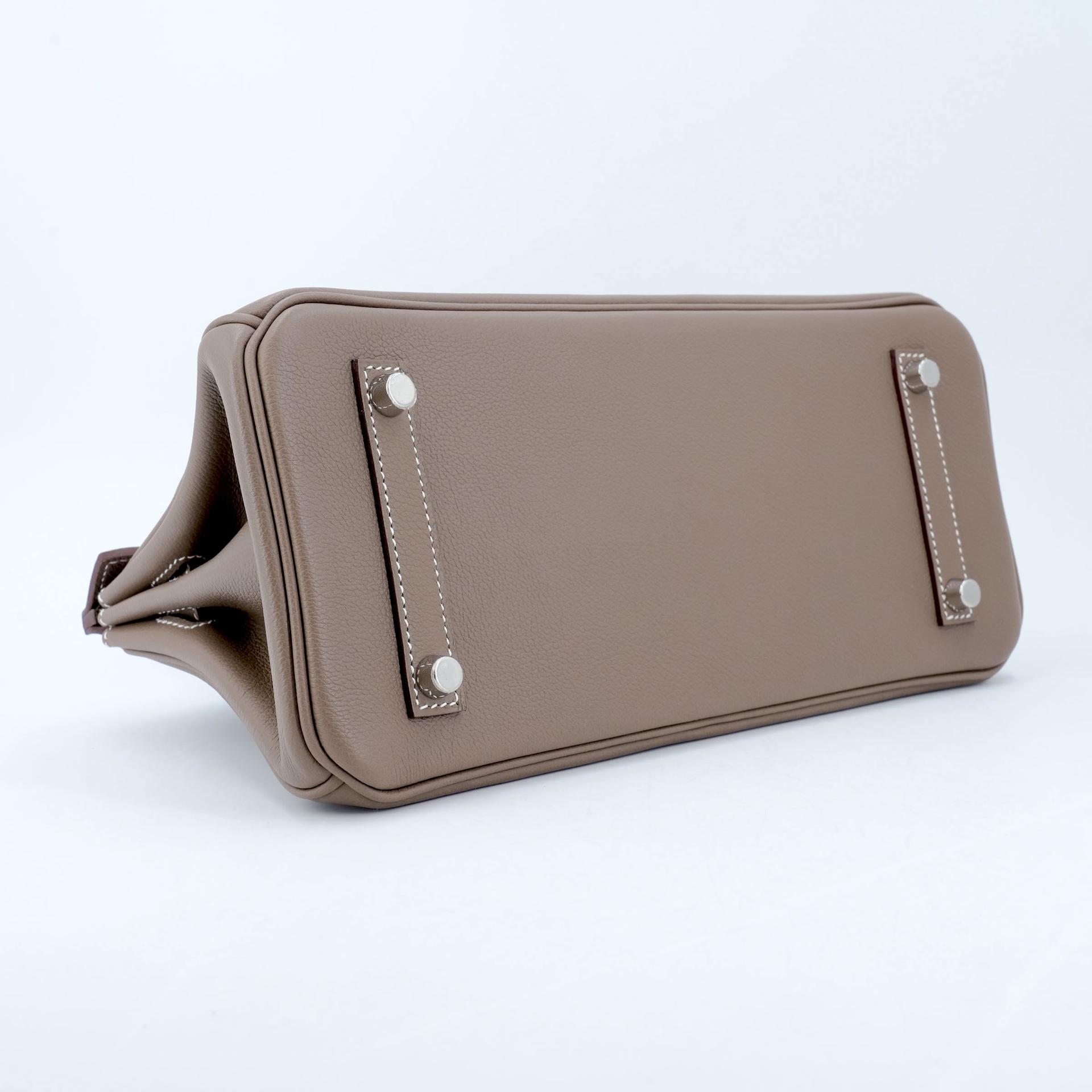 ランク N 新品  HERMÈS エルメス  バーキンショルダーライト29 エトゥープ (18) エバーカラー シルバー金具 K刻印 - 5