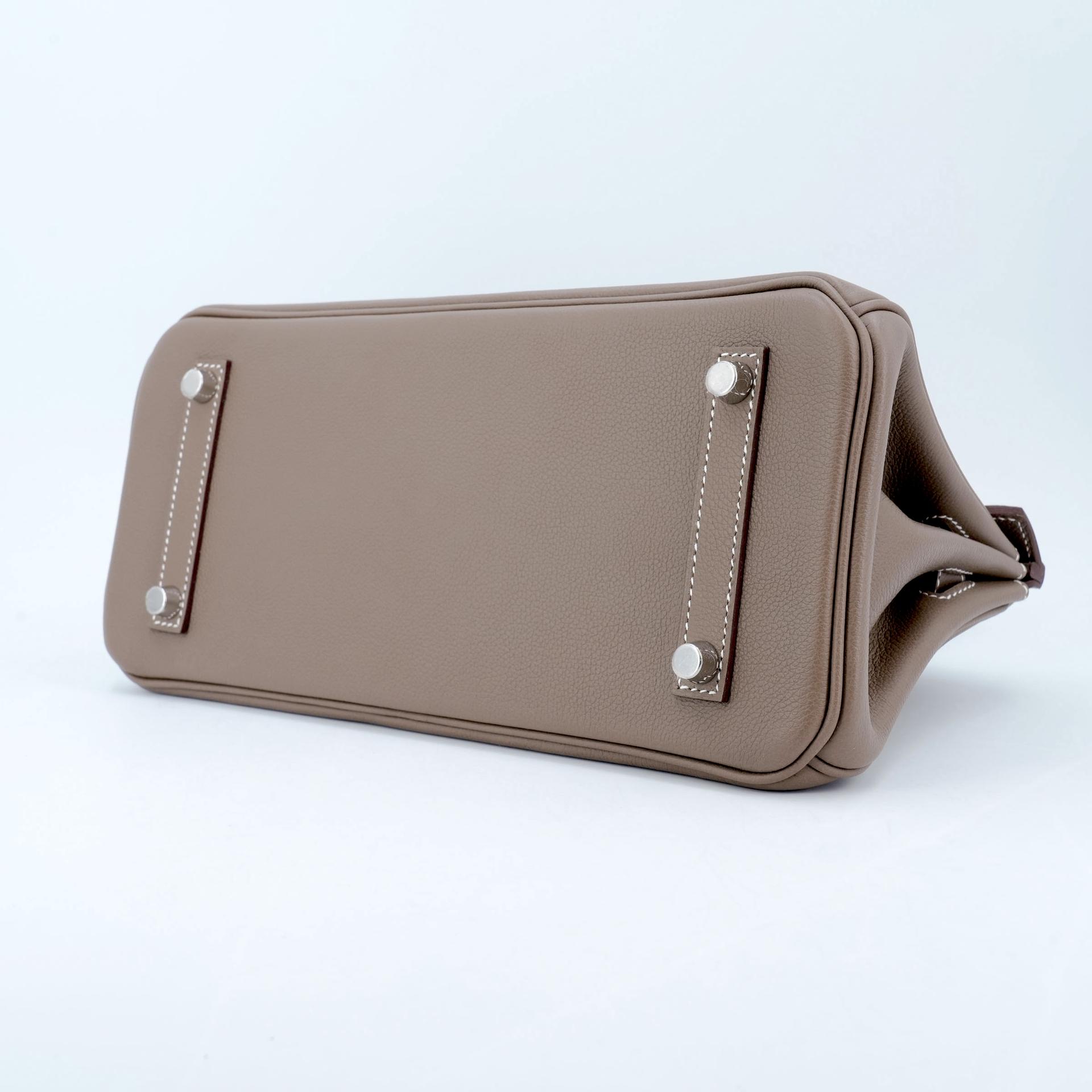 ランク N 新品  HERMÈS エルメス  バーキンショルダーライト29 エトゥープ (18) エバーカラー シルバー金具 K刻印 - 6