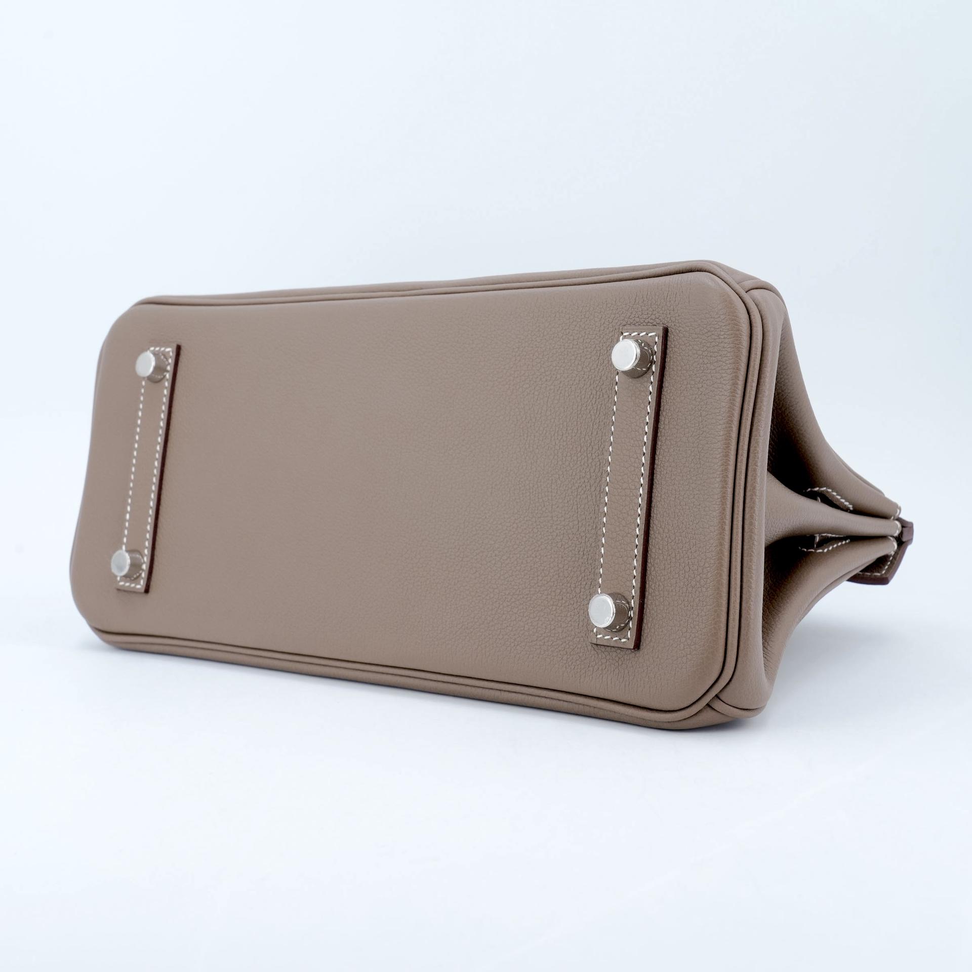 ランク N 新品  HERMÈS エルメス  バーキンショルダーライト29 エトゥープ (18) エバーカラー シルバー金具 K刻印 - 7