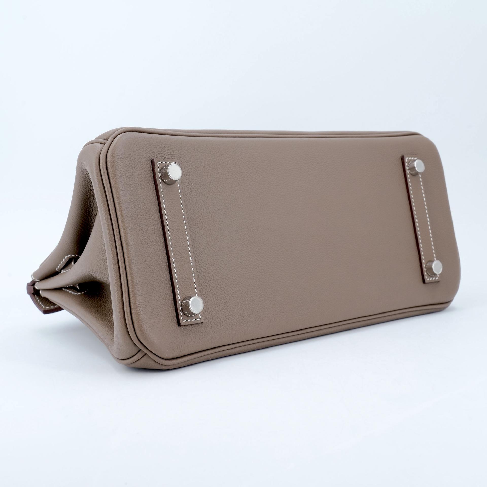 ランク N 新品  HERMÈS エルメス  バーキンショルダーライト29 エトゥープ (18) エバーカラー シルバー金具 K刻印 - 8