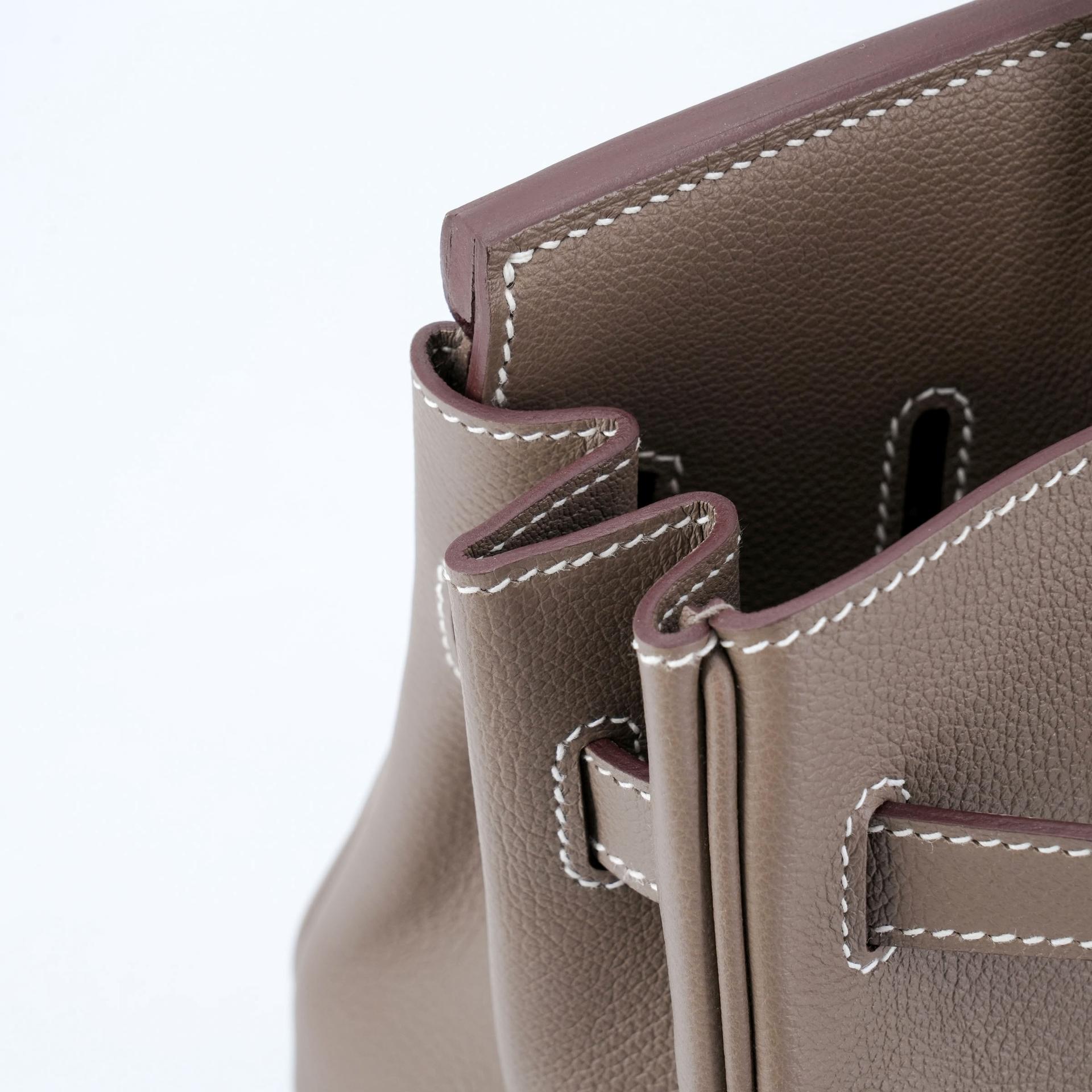 ランク N 新品  HERMÈS エルメス  バーキンショルダーライト29 エトゥープ (18) エバーカラー シルバー金具 K刻印 - 11