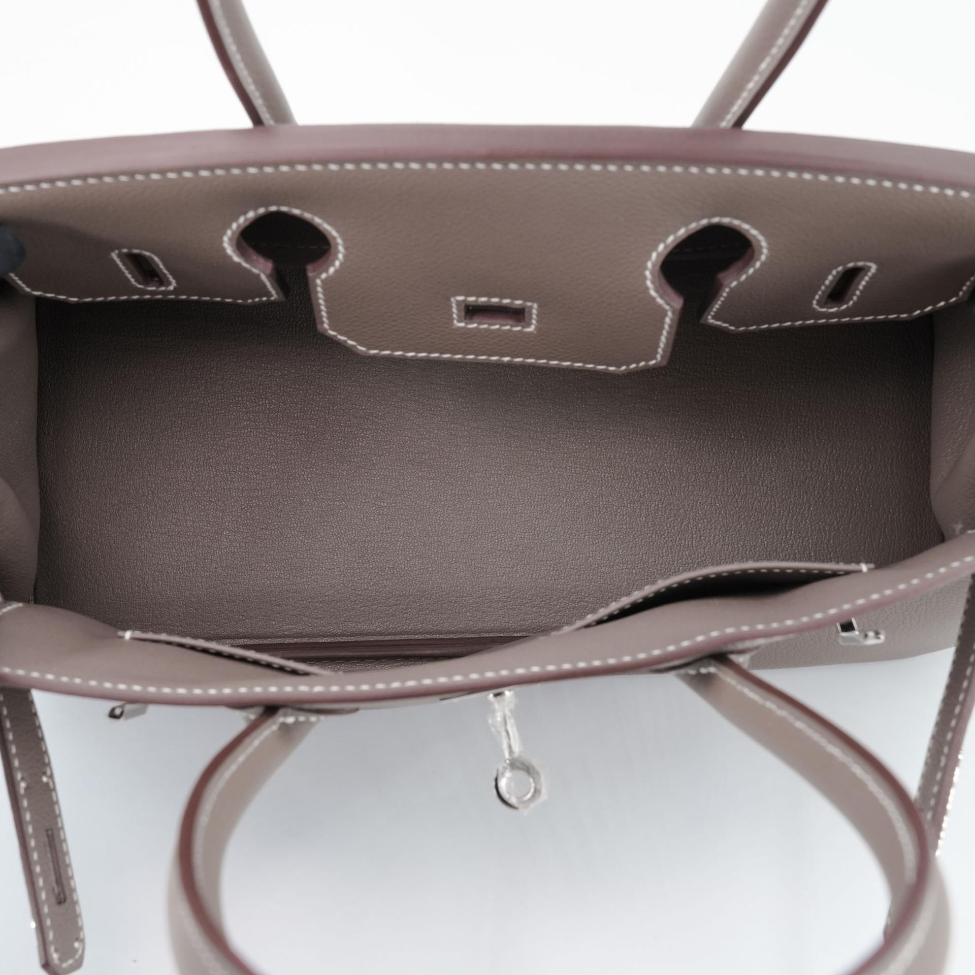 ランク N 新品  HERMÈS エルメス  バーキンショルダーライト29 エトゥープ (18) エバーカラー シルバー金具 K刻印 - 13
