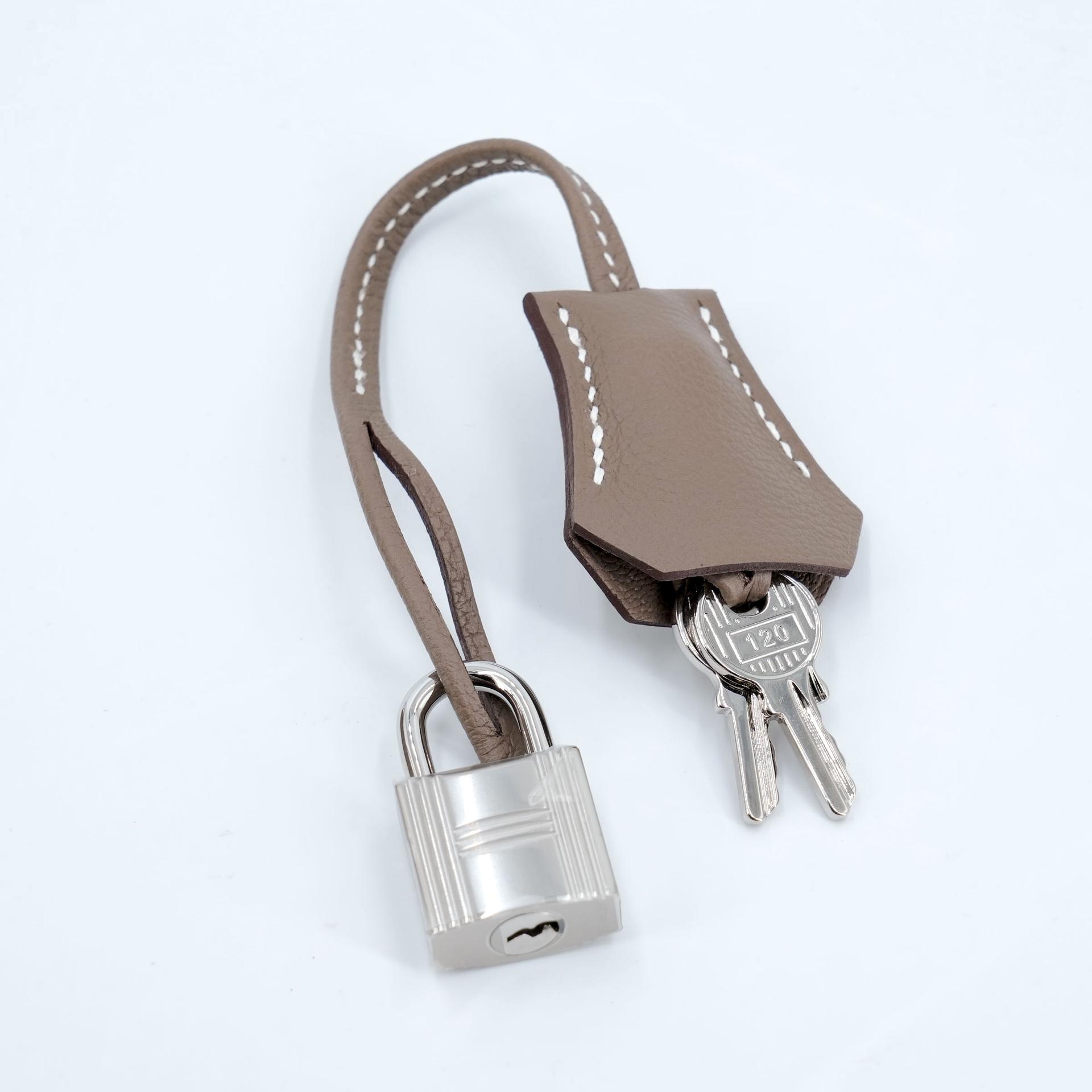 ランク N 新品  HERMÈS エルメス  バーキンショルダーライト29 エトゥープ (18) エバーカラー シルバー金具 K刻印 - 15