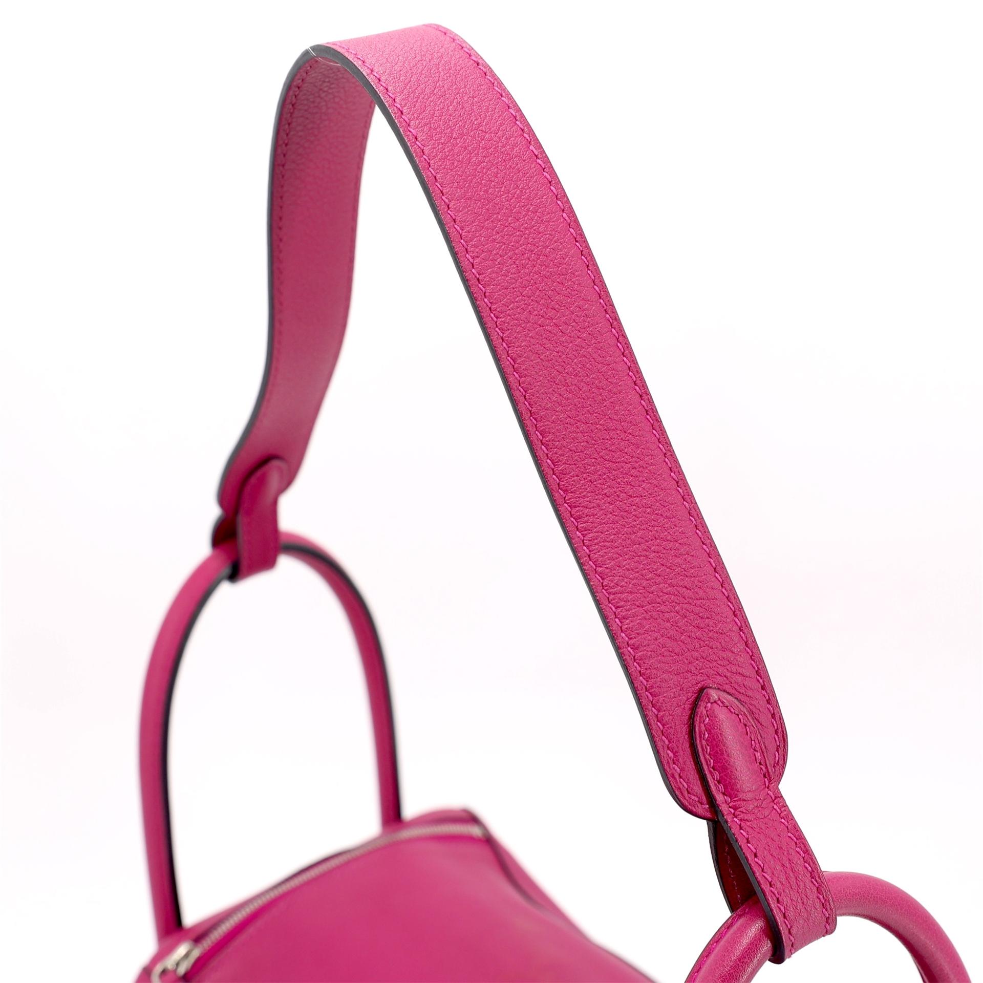 Very Good ( Rank A) HERMÈS Lindy 26 Rose Purple (L3) Evercolor Palladium hardware A (2017) - 4