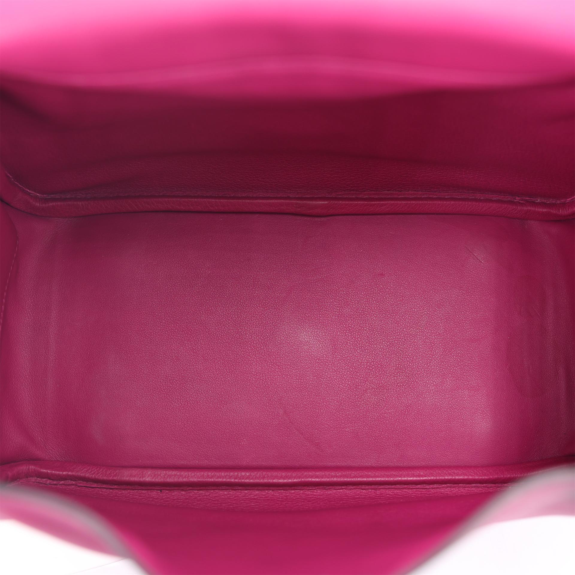 Very Good ( Rank A) HERMÈS Lindy 26 Rose Purple (L3) Evercolor Palladium hardware A (2017) - 14