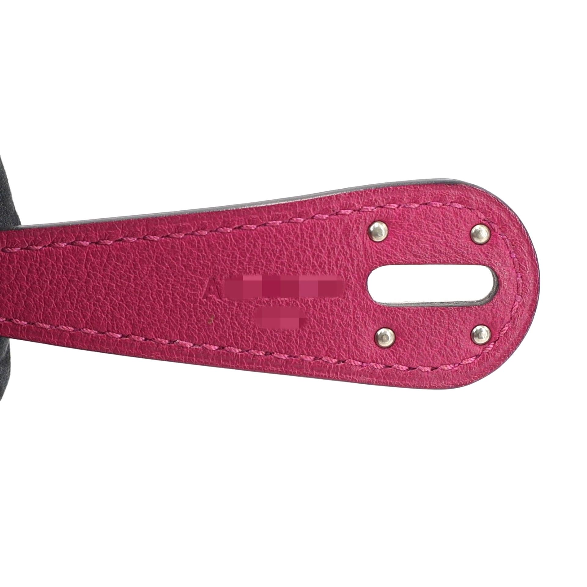 Very Good ( Rank A) HERMÈS Lindy 26 Rose Purple (L3) Evercolor Palladium hardware A (2017) - 16