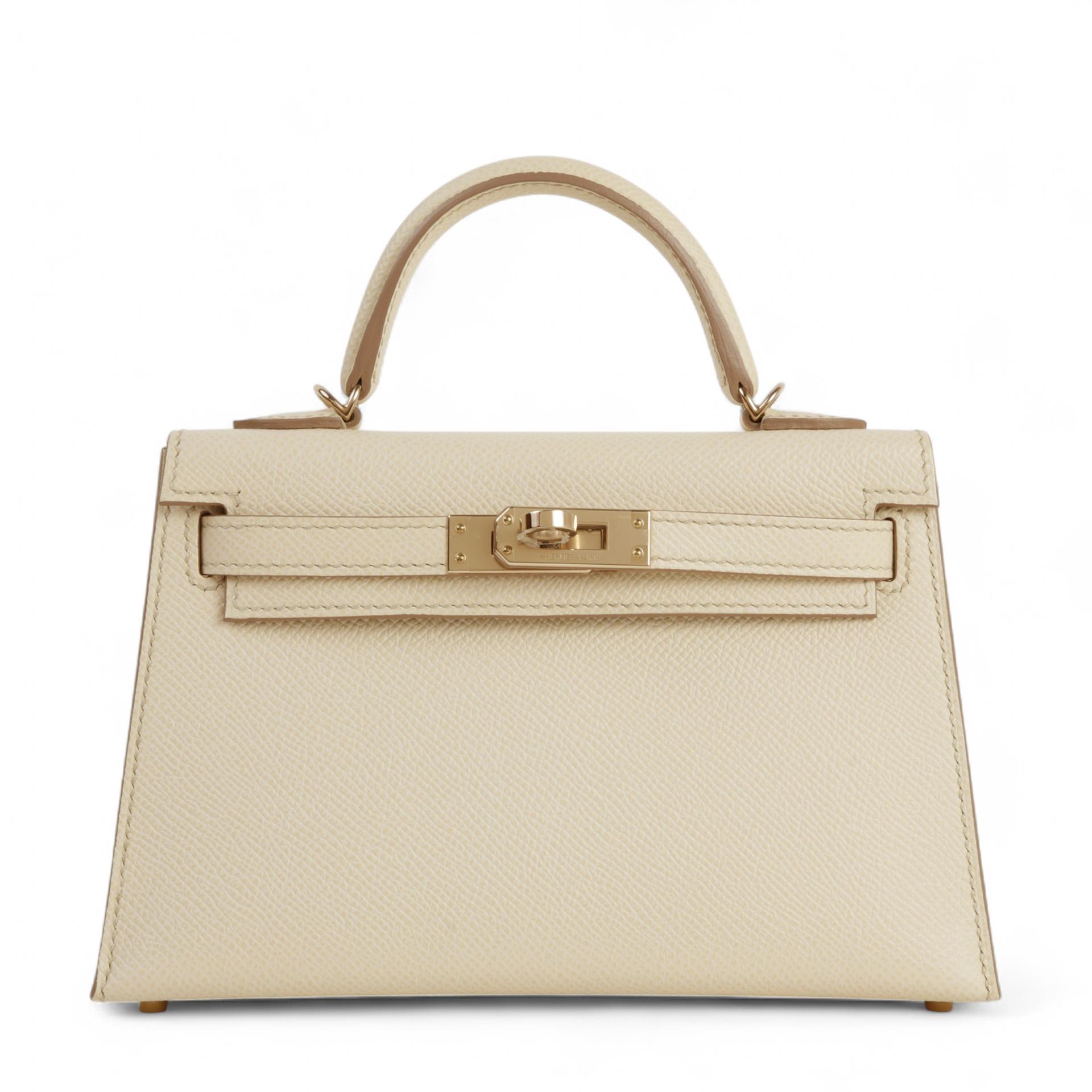 Mini Kelly II Craie (10) Gris Perle (80) | GINZA XIAOMA