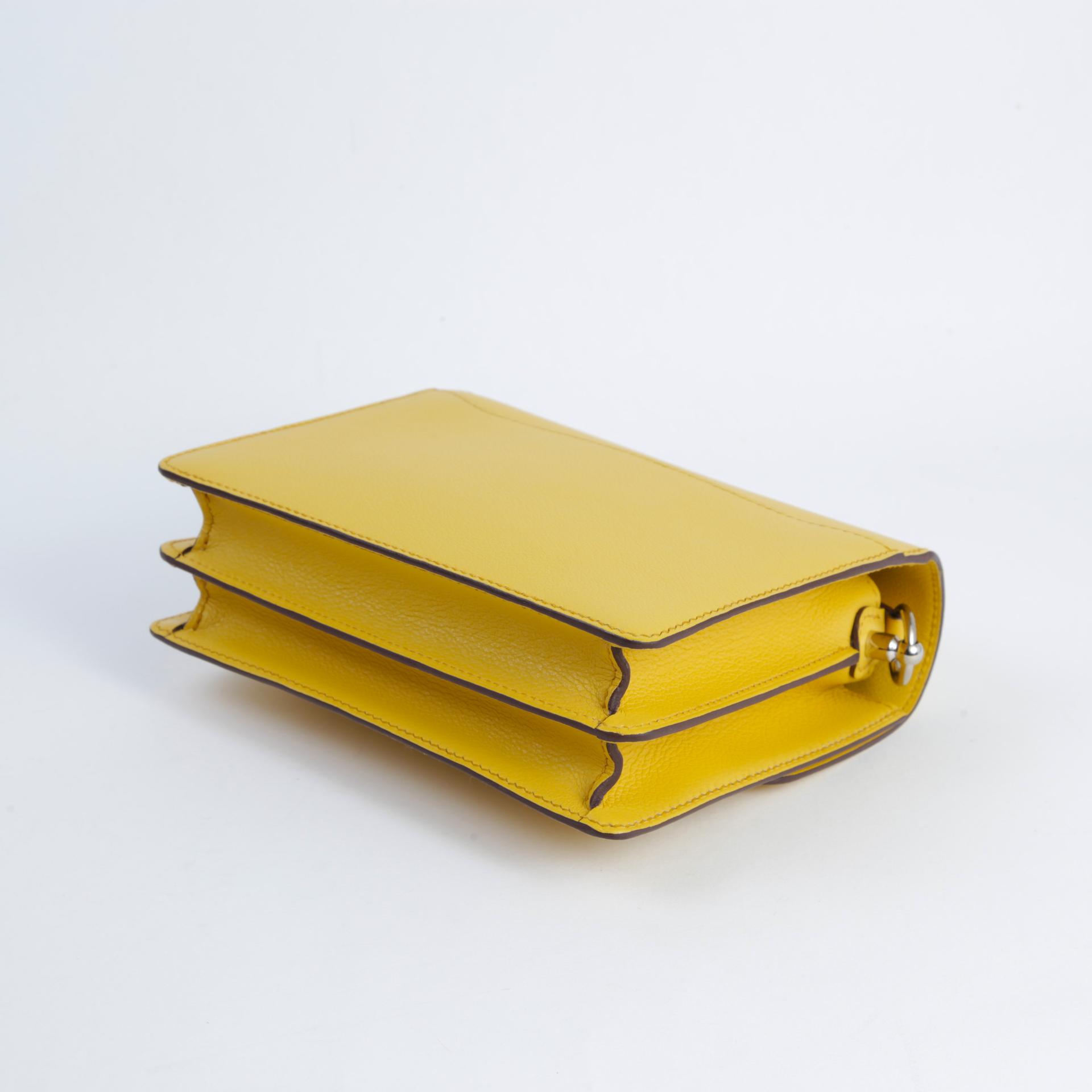Very Good ( Rank A)  HERMÈS  Roulis Mini Jaune de Naples (9O) Evercolor Palladium hardware W (2024) - 5