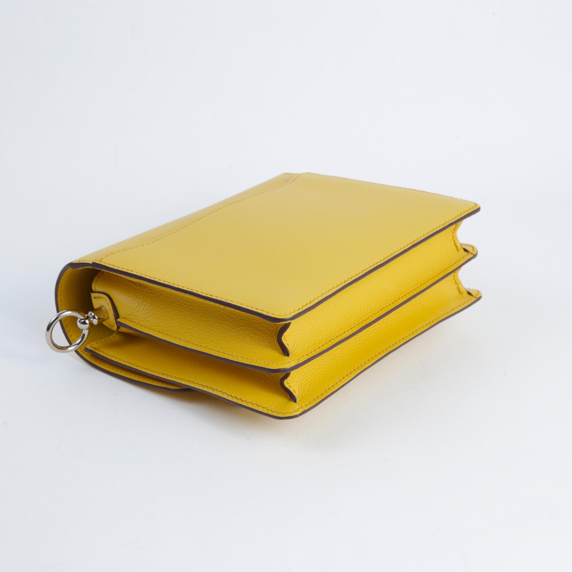 Very Good ( Rank A)  HERMÈS  Roulis Mini Jaune de Naples (9O) Evercolor Palladium hardware W (2024) - 6