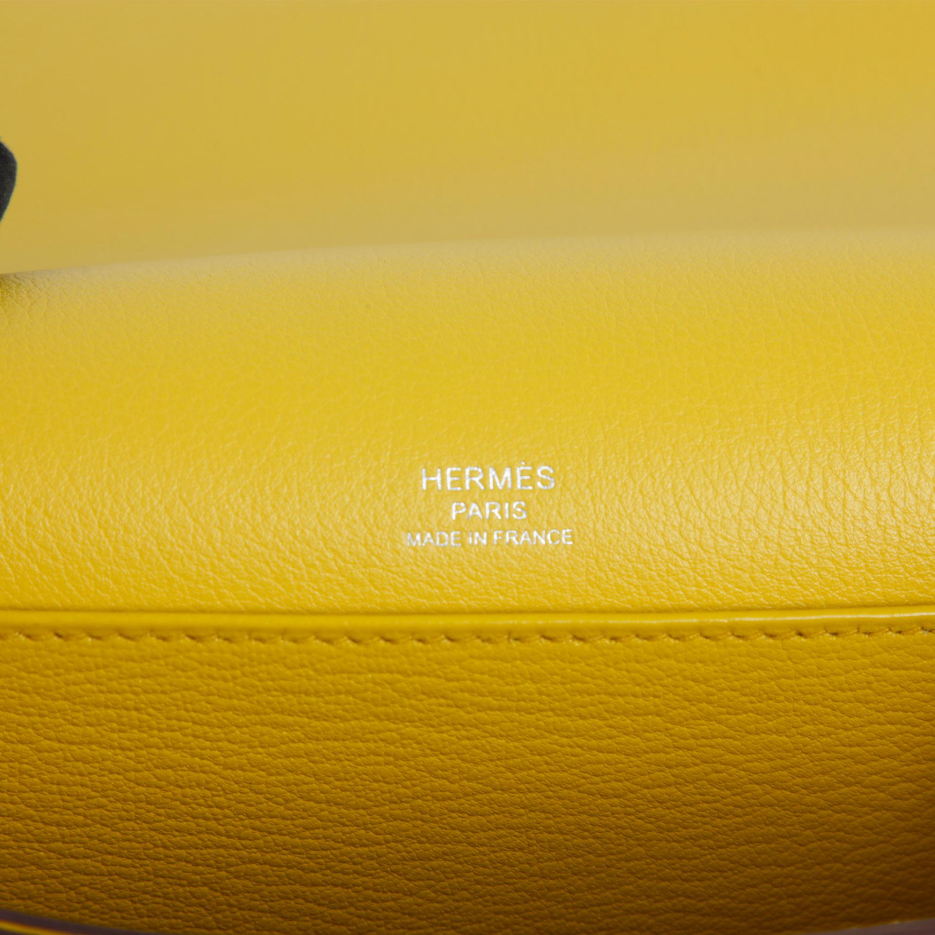 Very Good ( Rank A)  HERMÈS  Roulis Mini Jaune de Naples (9O) Evercolor Palladium hardware W (2024) - 9