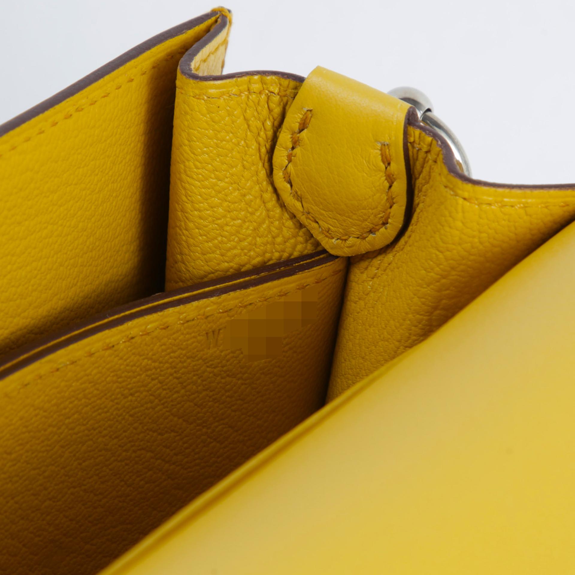 Very Good ( Rank A)  HERMÈS  Roulis Mini Jaune de Naples (9O) Evercolor Palladium hardware W (2024) - 13