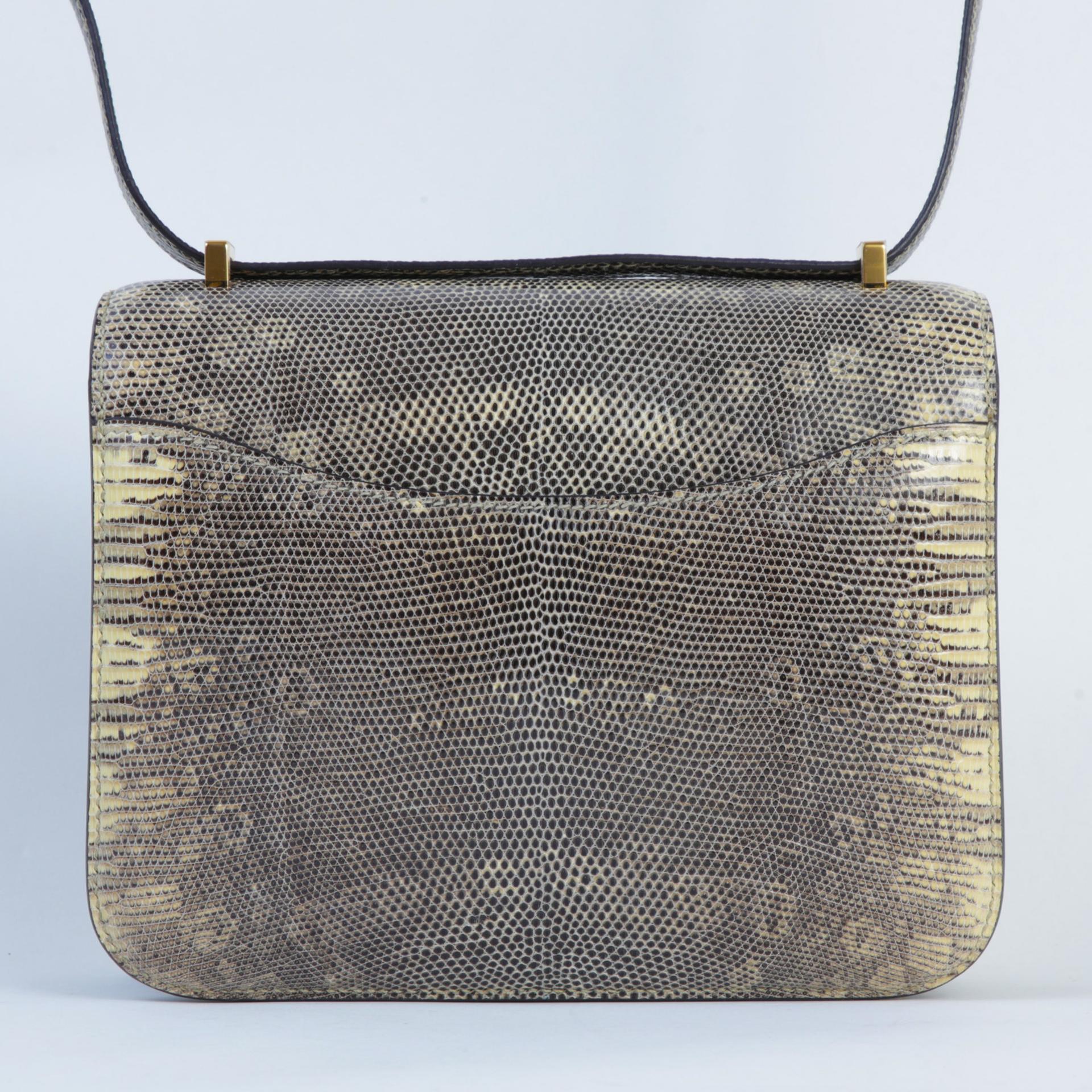 Unused ( Rank NS ) HERMÈS Constance Mini Ombre (1B) Lizard Gold hardware D (2019) - 2