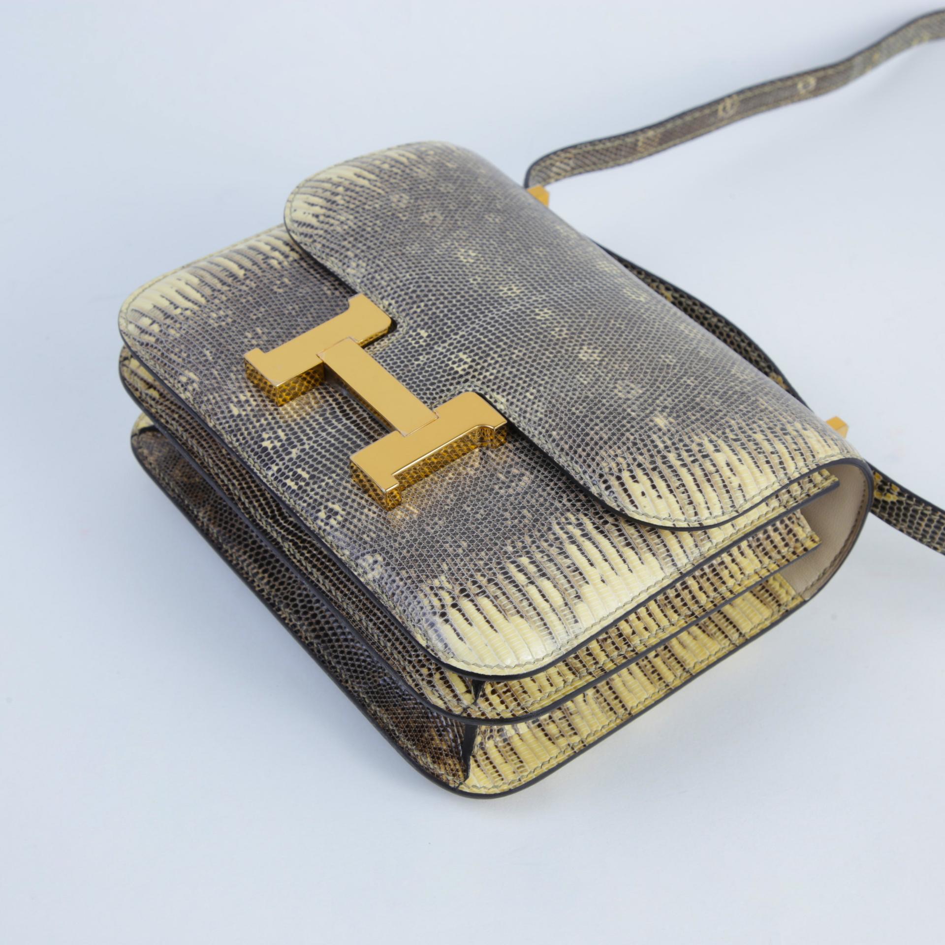 Unused ( Rank NS ) HERMÈS Constance Mini Ombre (1B) Lizard Gold hardware D (2019) - 5