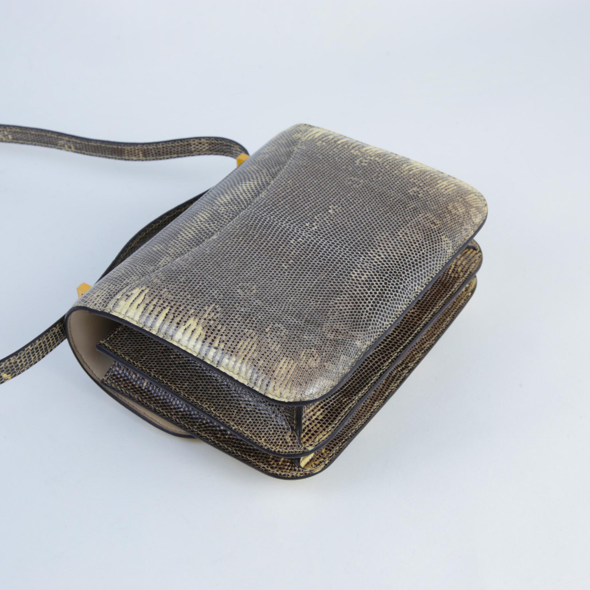 Unused ( Rank NS ) HERMÈS Constance Mini Ombre (1B) Lizard Gold hardware D (2019) - 6