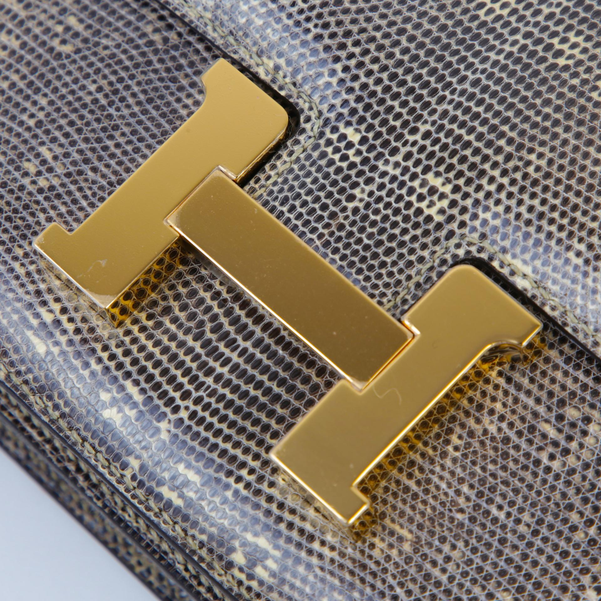 Unused ( Rank NS ) HERMÈS Constance Mini Ombre (1B) Lizard Gold hardware D (2019) - 8