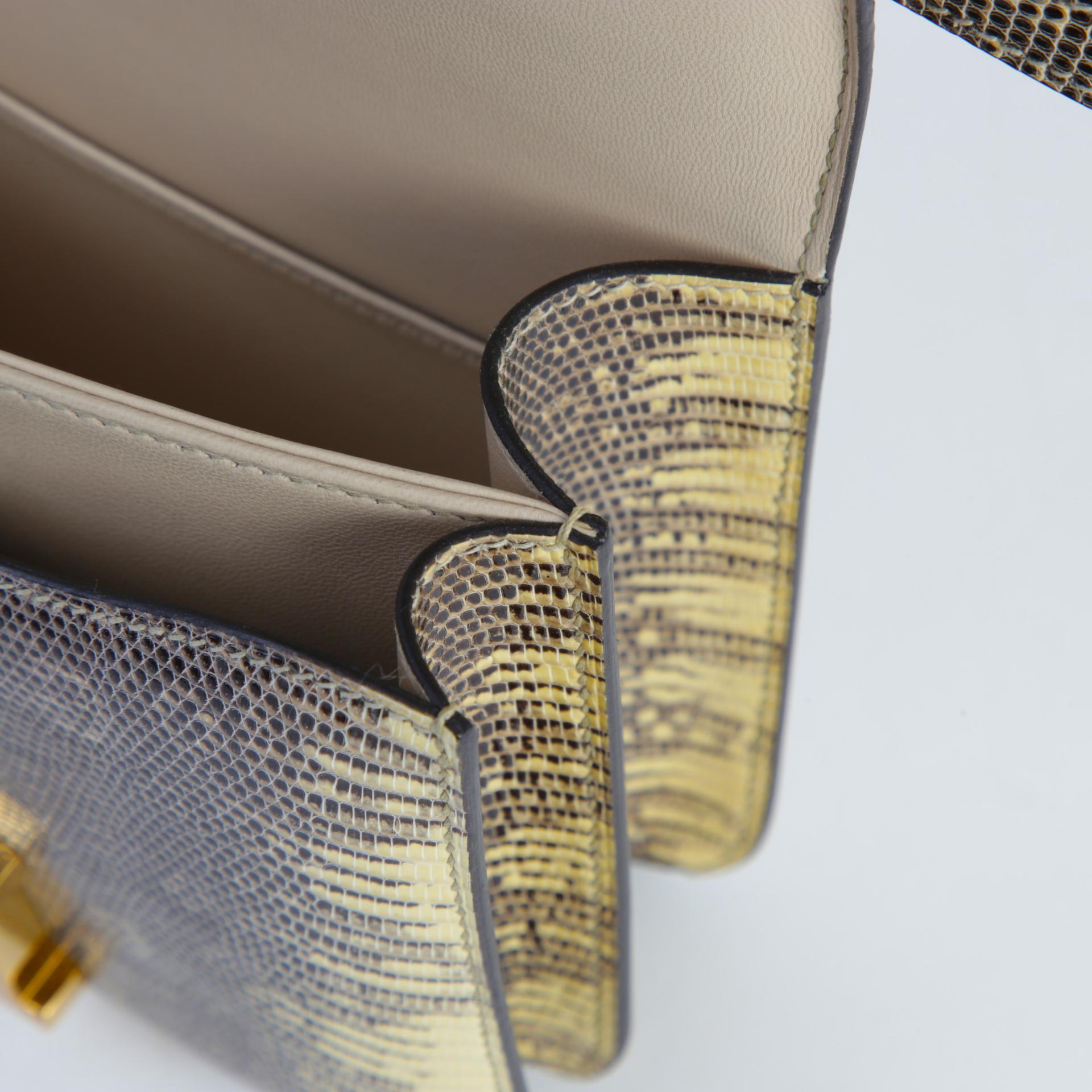 Unused ( Rank NS ) HERMÈS Constance Mini Ombre (1B) Lizard Gold hardware D (2019) - 12