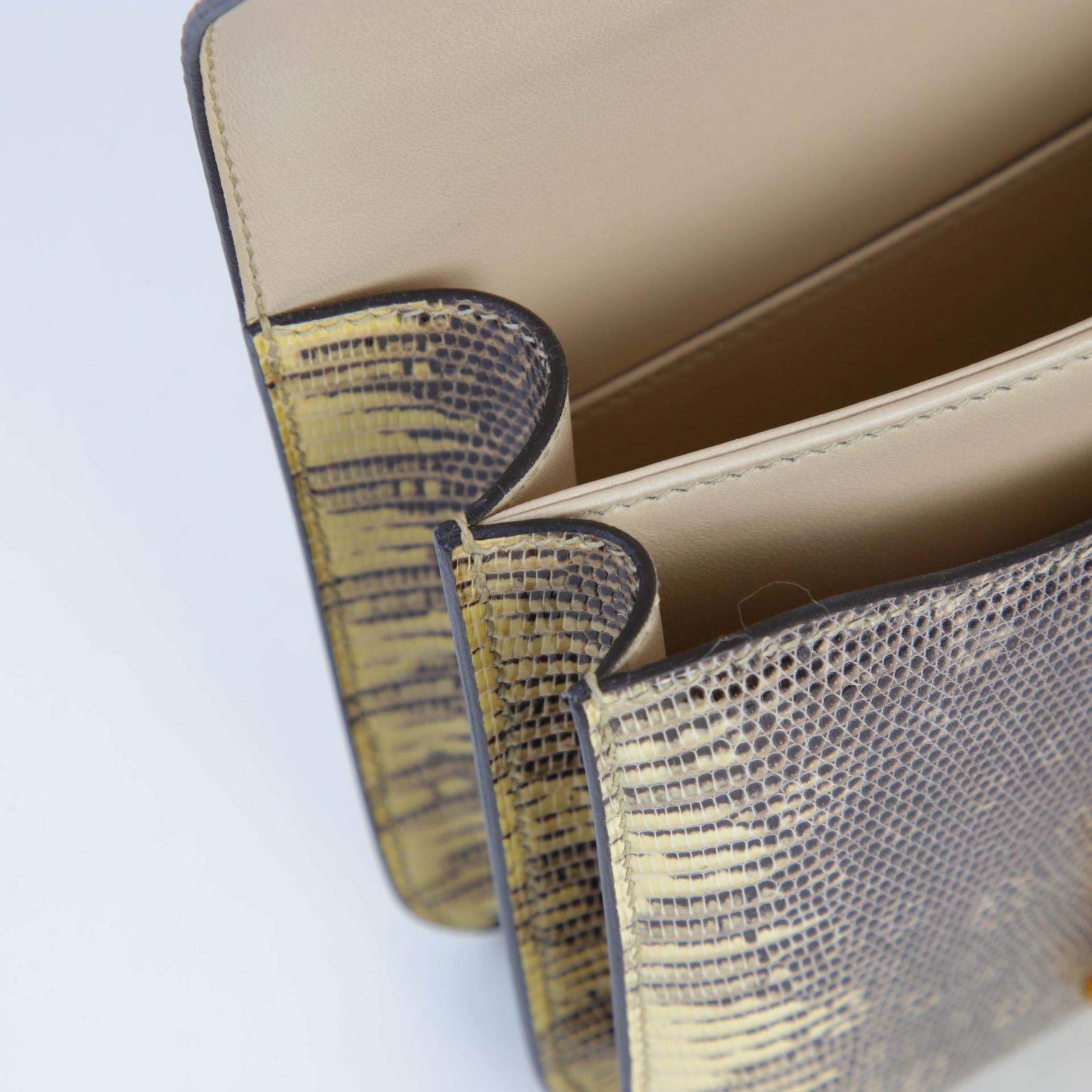 Unused ( Rank NS ) HERMÈS Constance Mini Ombre (1B) Lizard Gold hardware D (2019) - 13