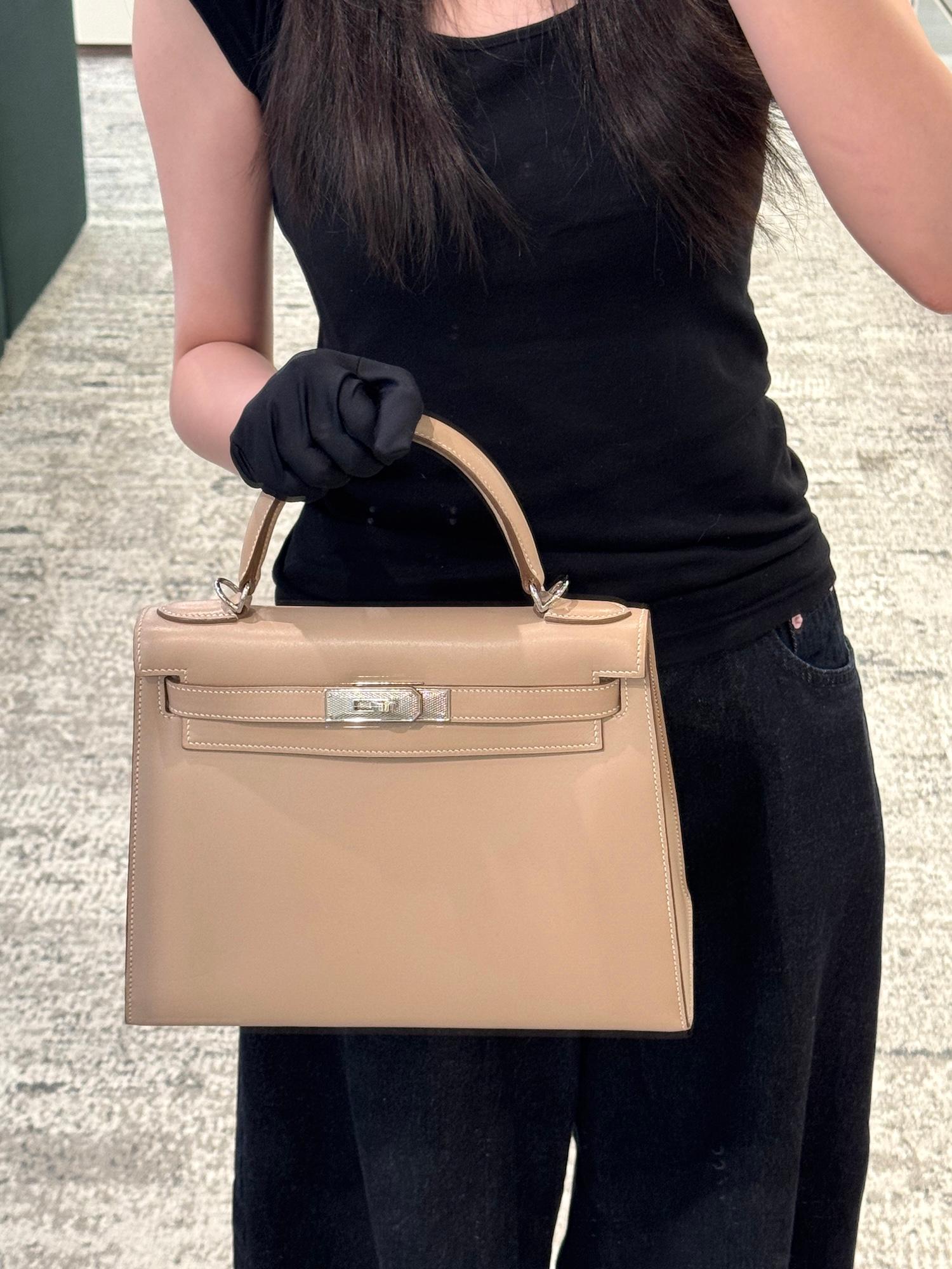 ランク A HERMÈS エルメス ケリー28 セリエ アルジル (1F) タデラクト ギロッシュ金具 □Q刻印 - 3