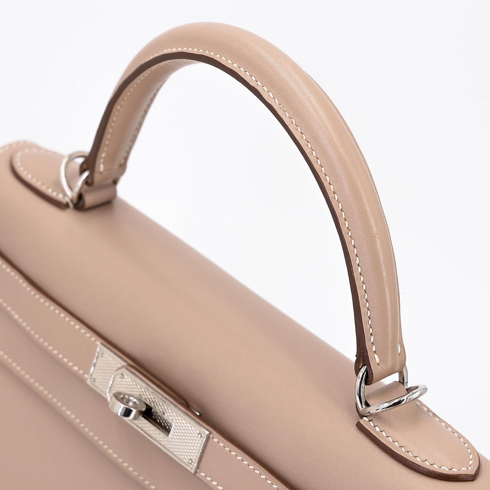 ランク A HERMÈS エルメス ケリー28 セリエ アルジル (1F) タデラクト ギロッシュ金具 □Q刻印 - 4