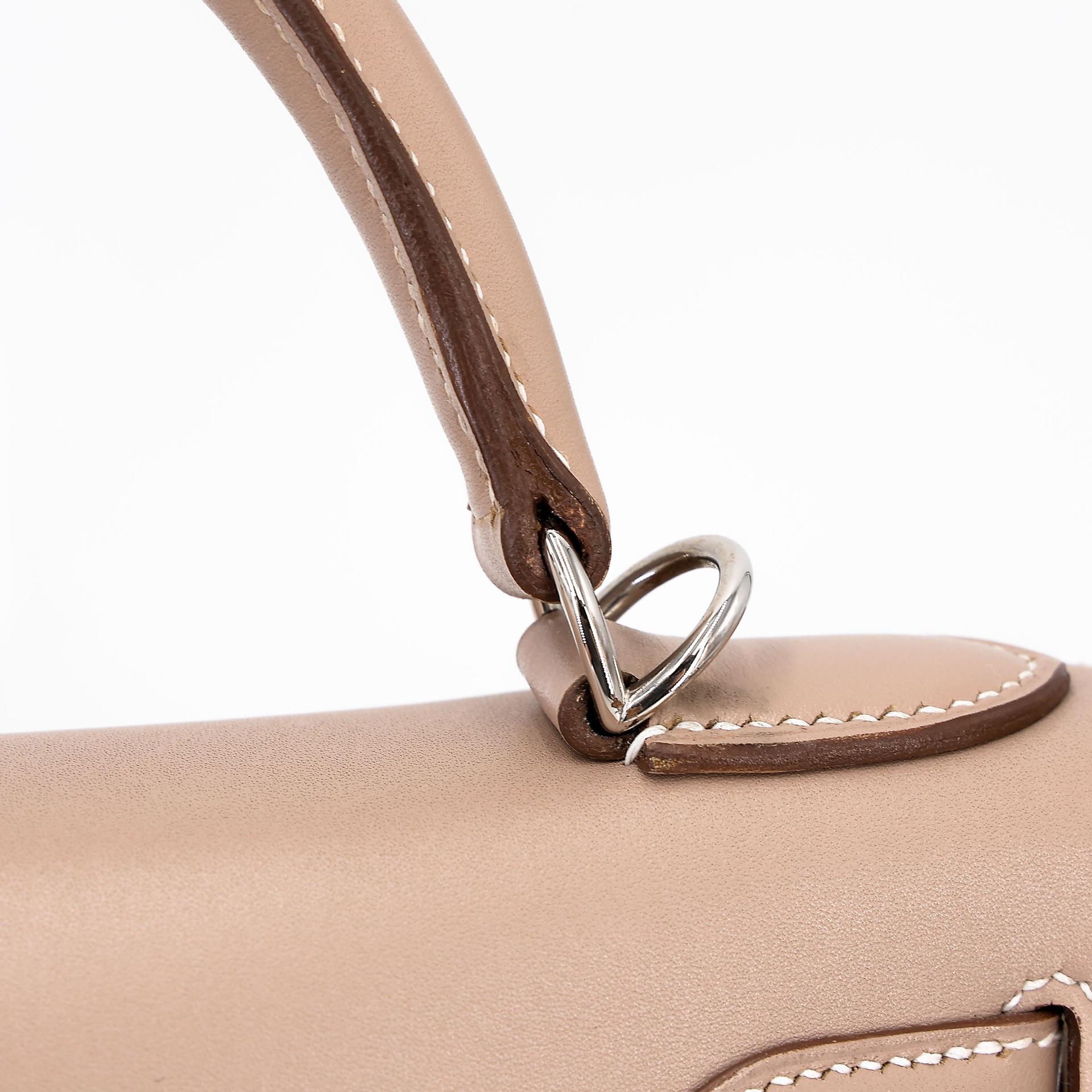 ランク A HERMÈS エルメス ケリー28 セリエ アルジル (1F) タデラクト ギロッシュ金具 □Q刻印 - 5