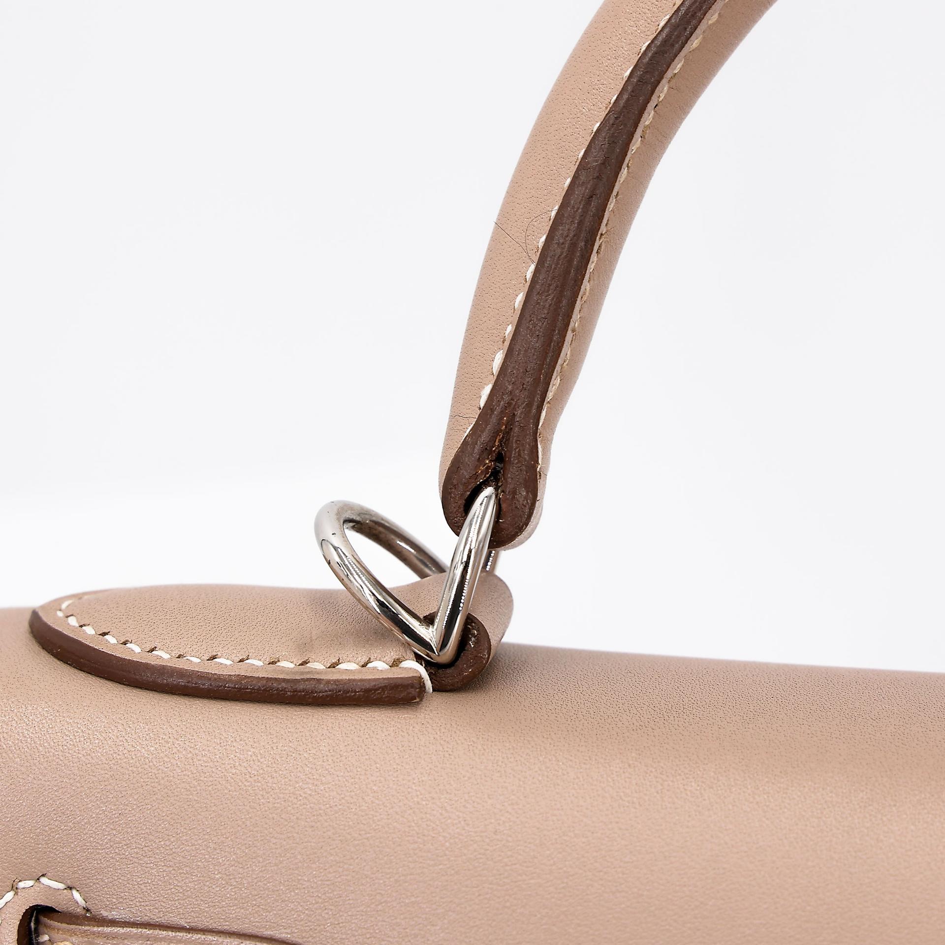 ランク A HERMÈS エルメス ケリー28 セリエ アルジル (1F) タデラクト ギロッシュ金具 □Q刻印 - 6