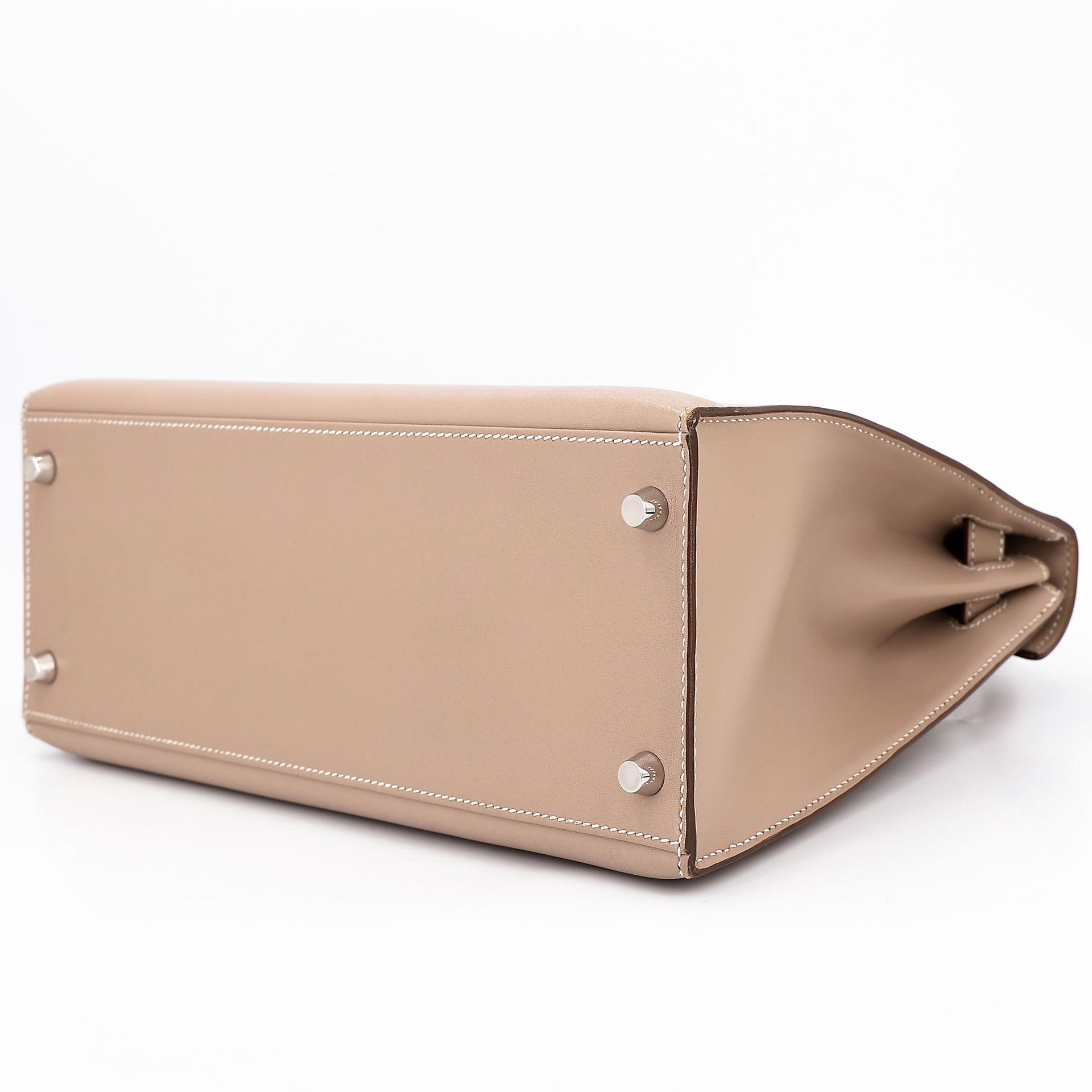 ランク A HERMÈS エルメス ケリー28 セリエ アルジル (1F) タデラクト ギロッシュ金具 □Q刻印 - 11