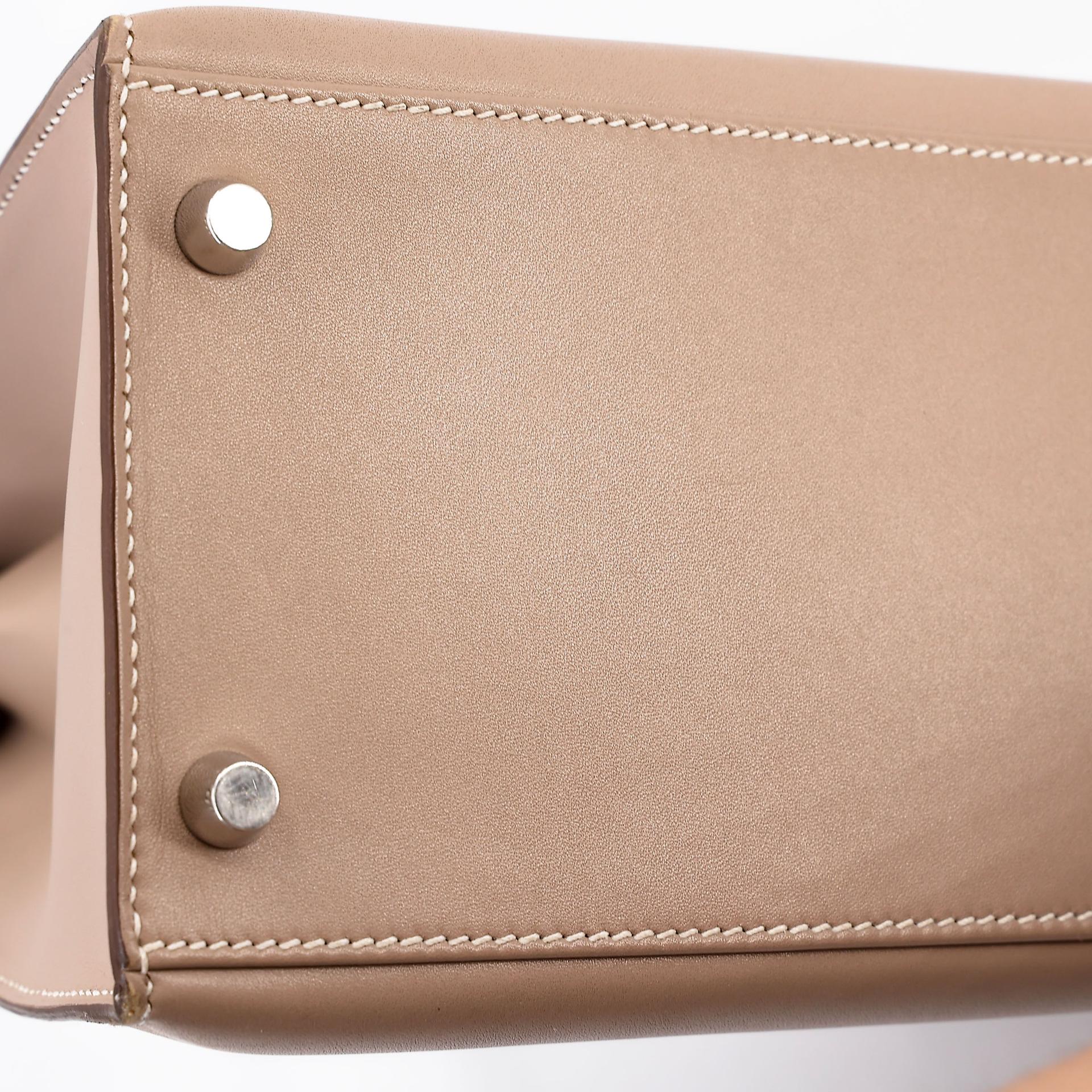 ランク A HERMÈS エルメス ケリー28 セリエ アルジル (1F) タデラクト ギロッシュ金具 □Q刻印 - 22
