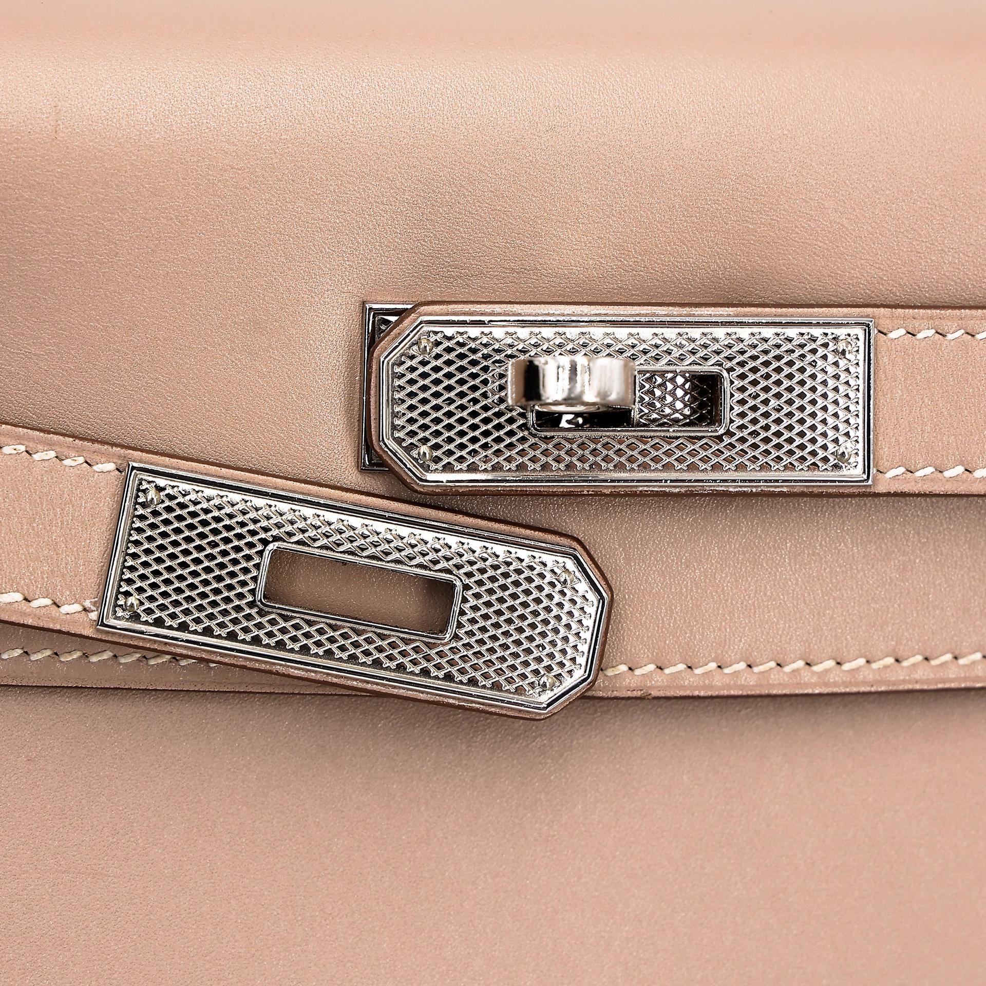 ランク A HERMÈS エルメス ケリー28 セリエ アルジル (1F) タデラクト ギロッシュ金具 □Q刻印 - 29