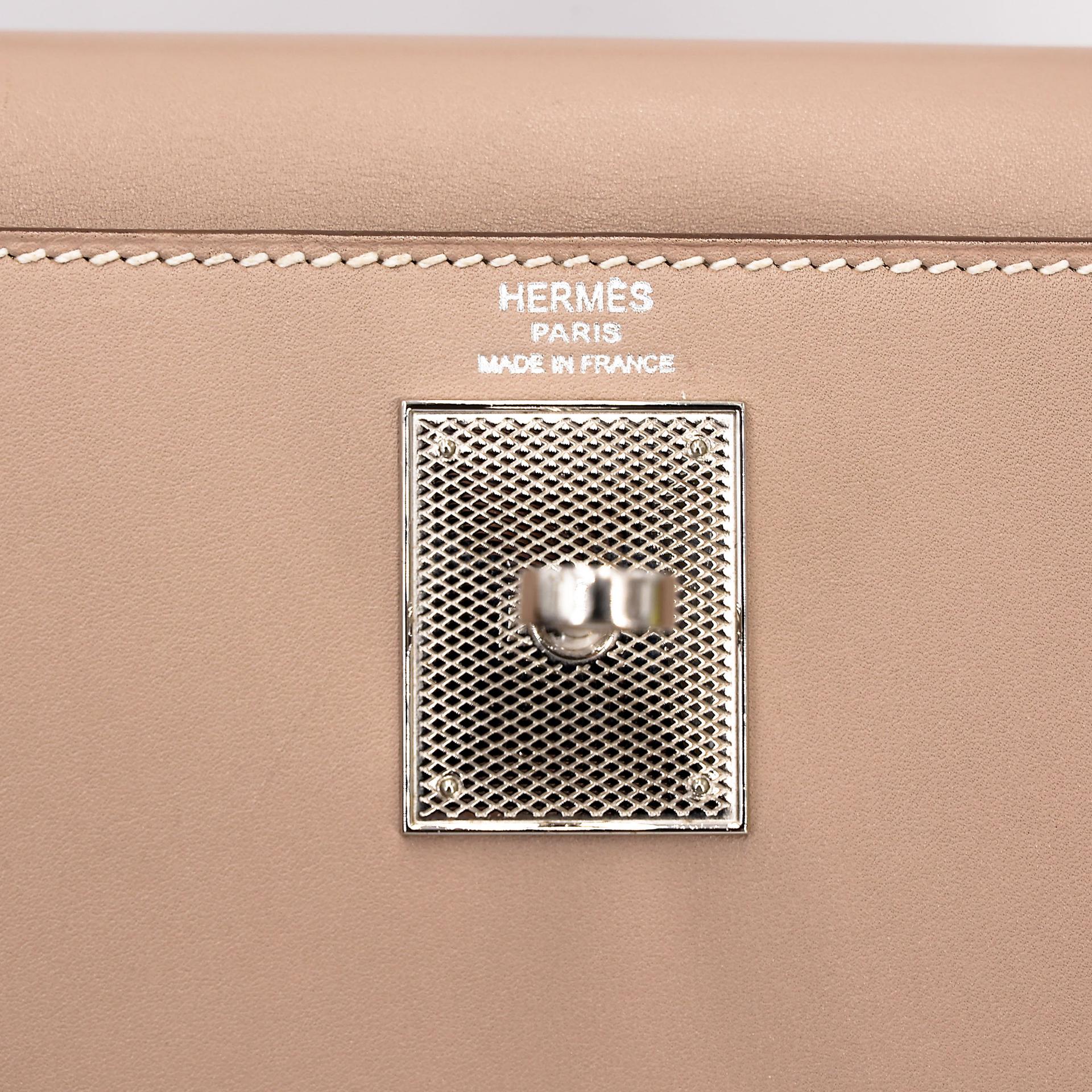 ランク A HERMÈS エルメス ケリー28 セリエ アルジル (1F) タデラクト ギロッシュ金具 □Q刻印 - 36