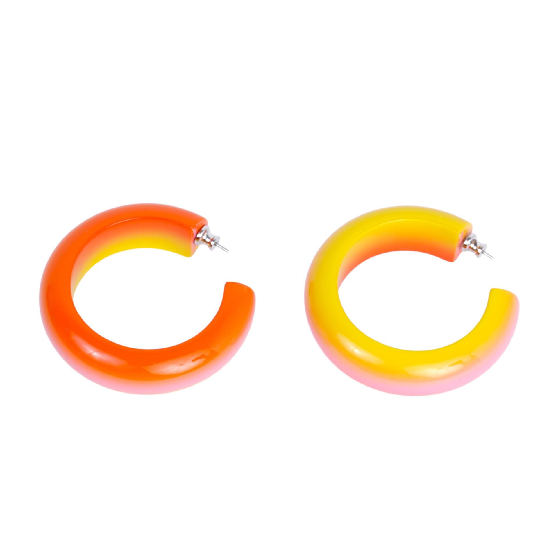 Fusion GM earrings Yellow Orange Pink