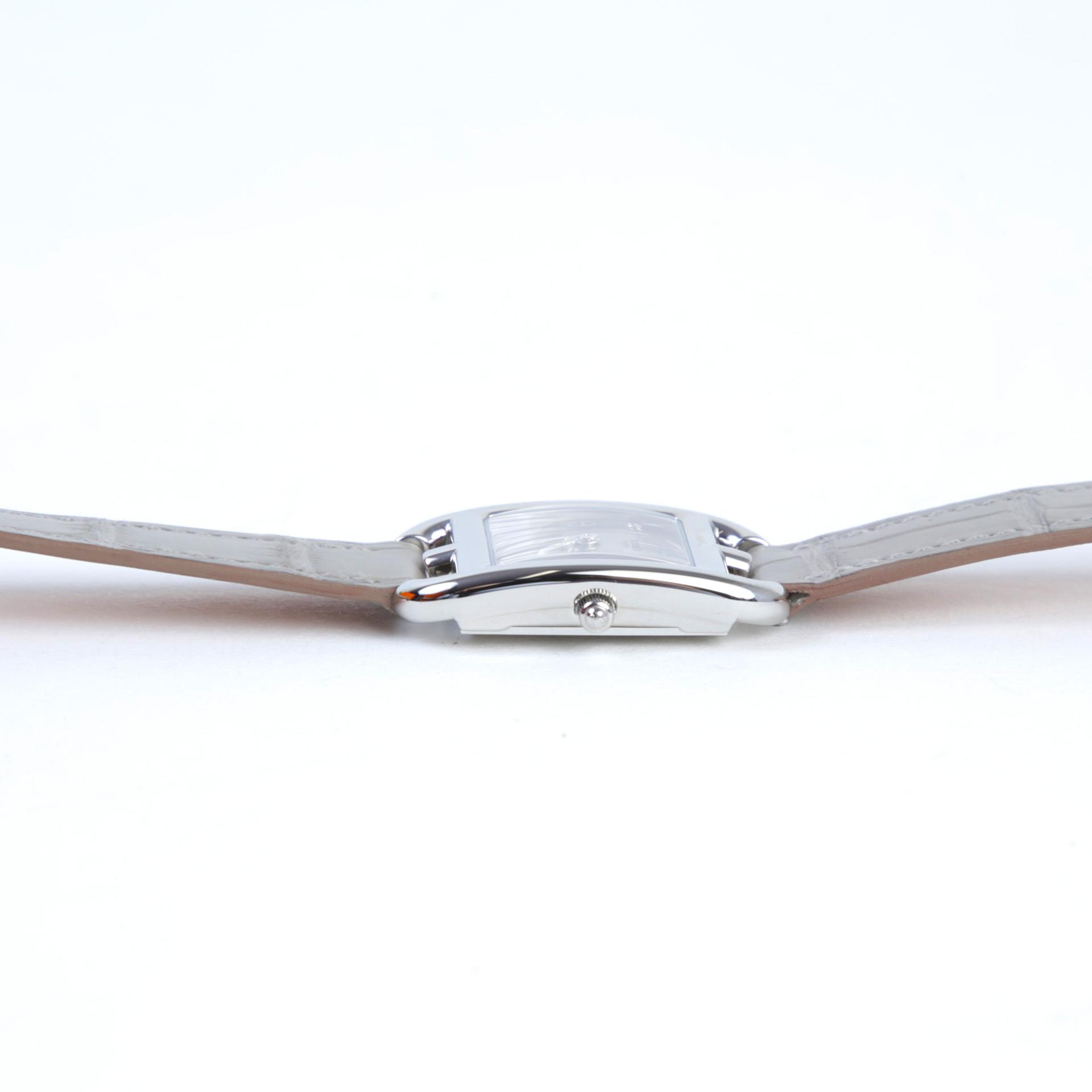 Unused ( Rank NS ) HERMÈS Watch Cape Cod 31mm Gris Ciment (0V) Alligator Palladium hardware - 6