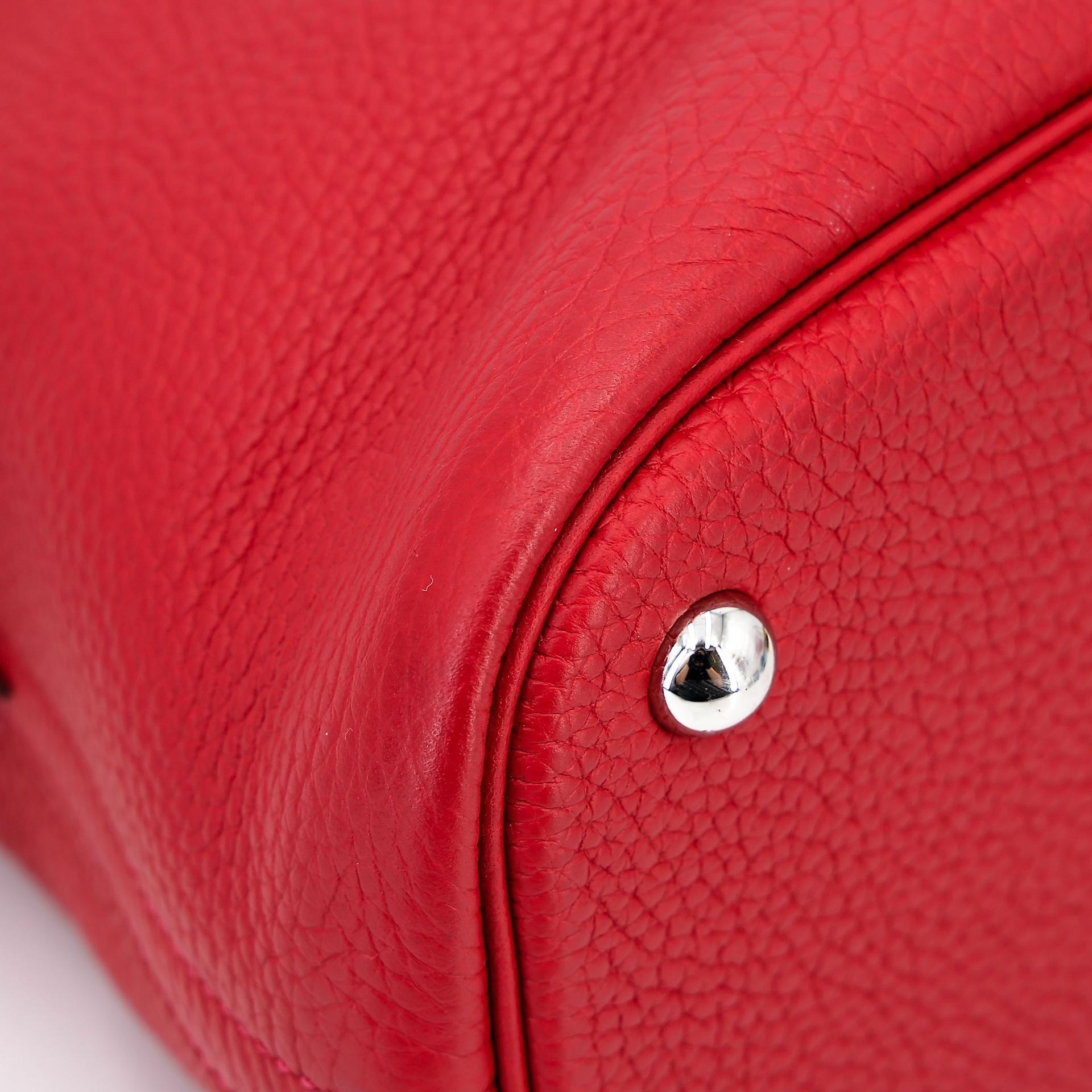 A美品  HERMÈS 愛馬仕  Bolide 31 Q5 國旗紅 Rouge Casaque Clemence小牛皮 銀扣 A刻 2017年 - 11