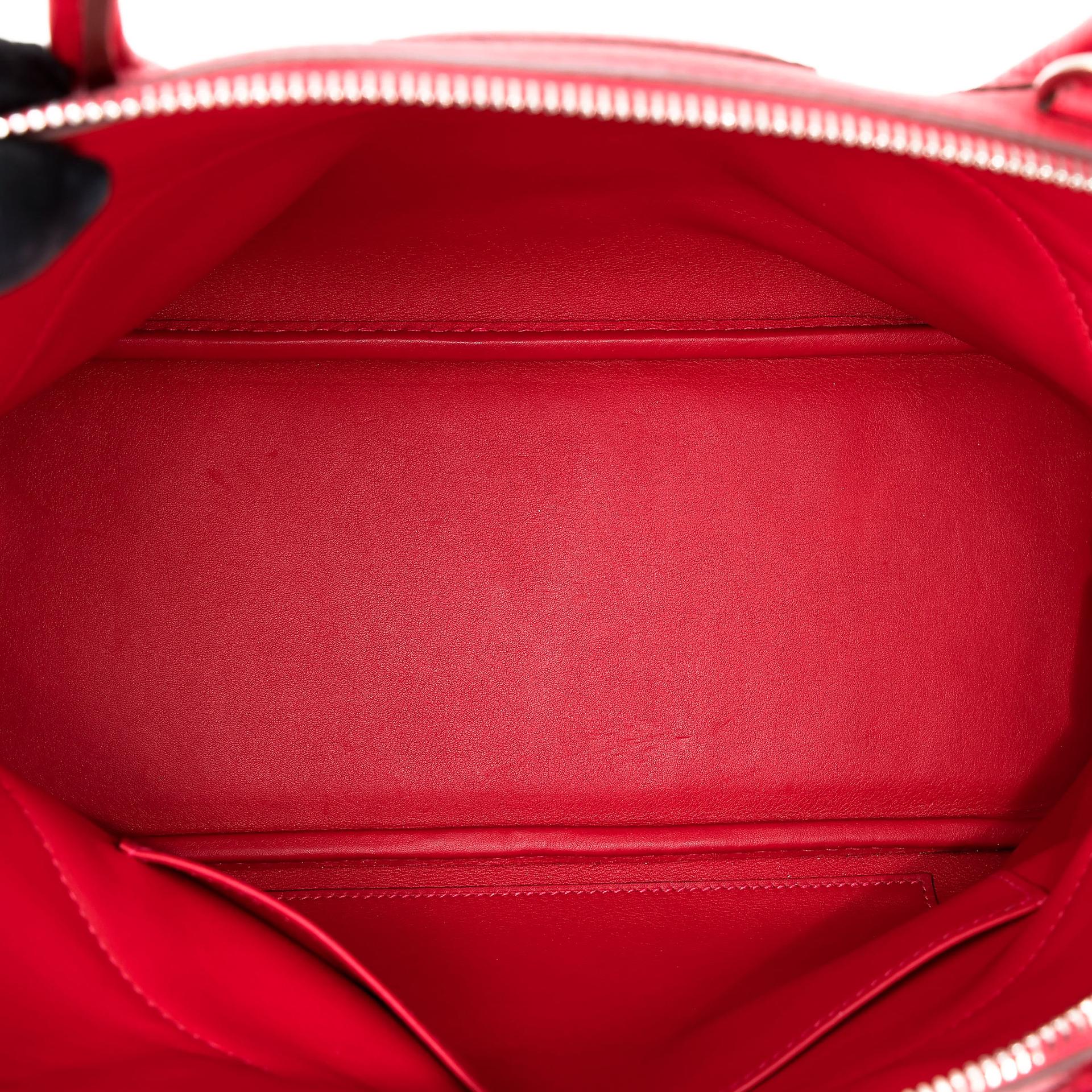 A美品  HERMÈS 愛馬仕  Bolide 31 Q5 國旗紅 Rouge Casaque Clemence小牛皮 銀扣 A刻 2017年 - 27