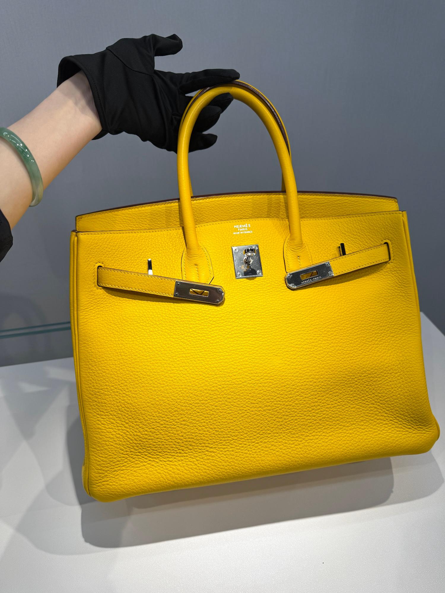 ランク A  HERMÈS エルメス  バーキン35 ジョーヌドール (9V) トリヨン ゴールド金具 □G刻印 - 44