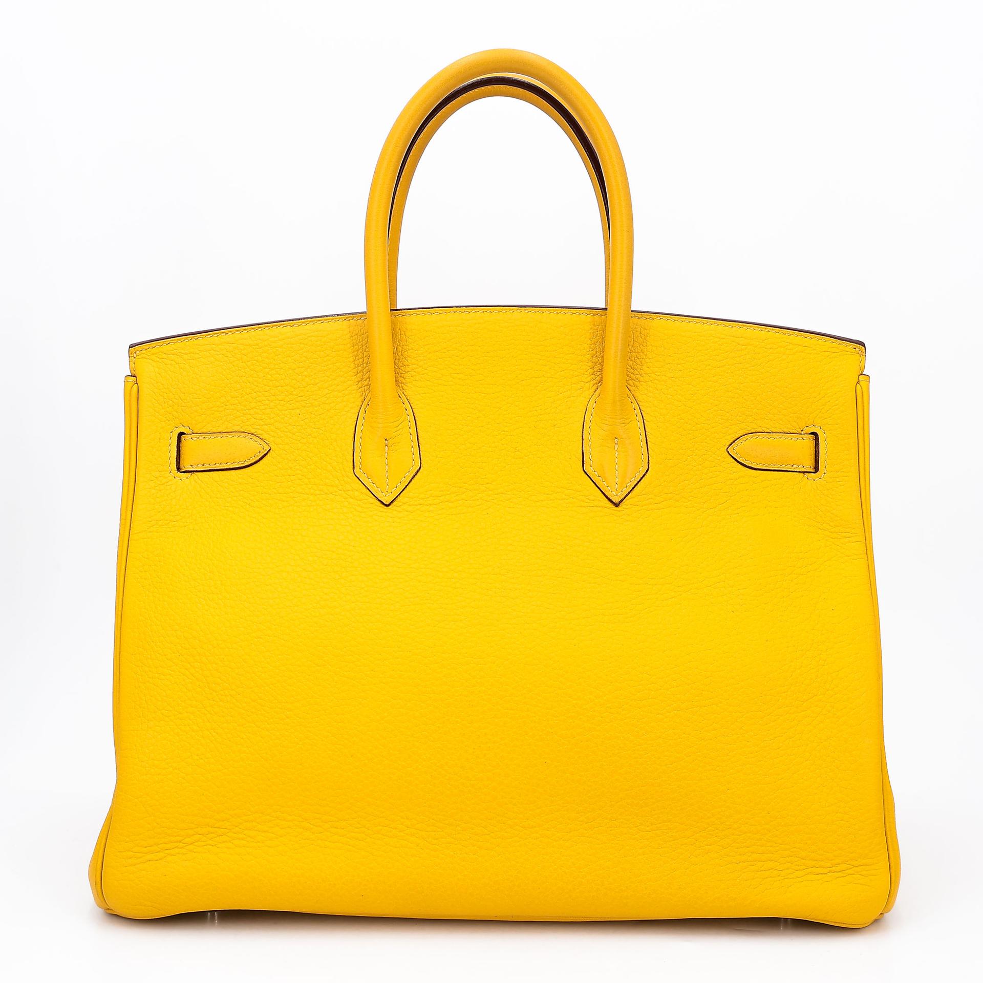 ランク A  HERMÈS エルメス  バーキン35 ジョーヌドール (9V) トリヨン ゴールド金具 □G刻印 - 2