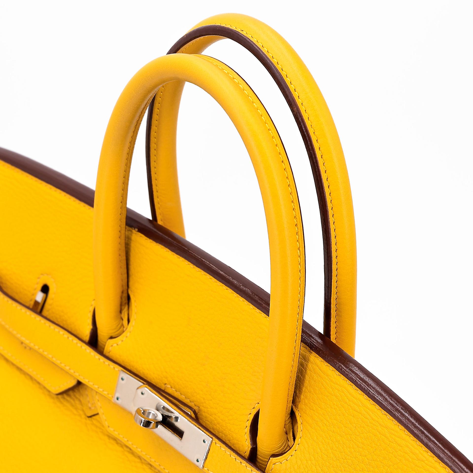 ランク A  HERMÈS エルメス  バーキン35 ジョーヌドール (9V) トリヨン ゴールド金具 □G刻印 - 4