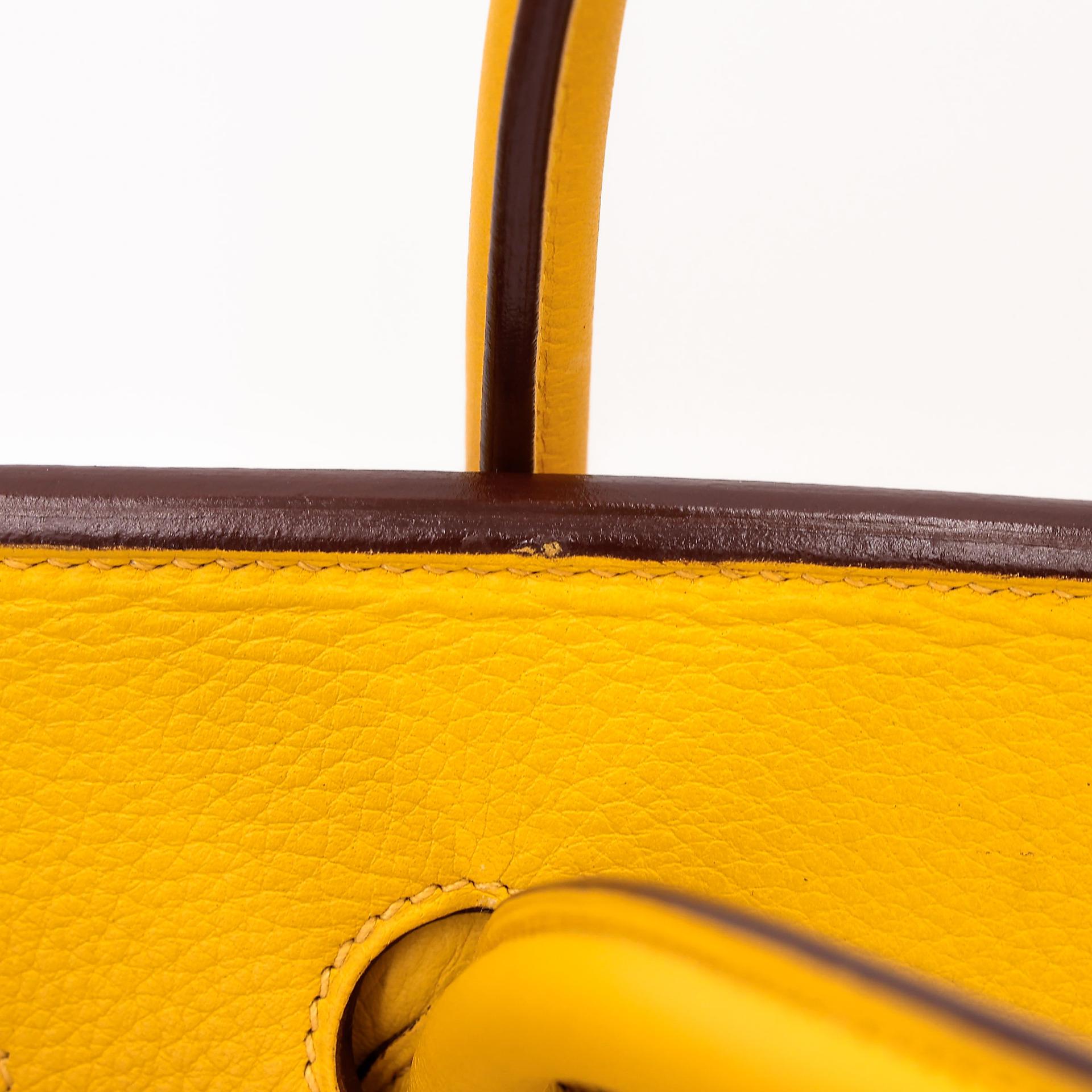 ランク A  HERMÈS エルメス  バーキン35 ジョーヌドール (9V) トリヨン ゴールド金具 □G刻印 - 21