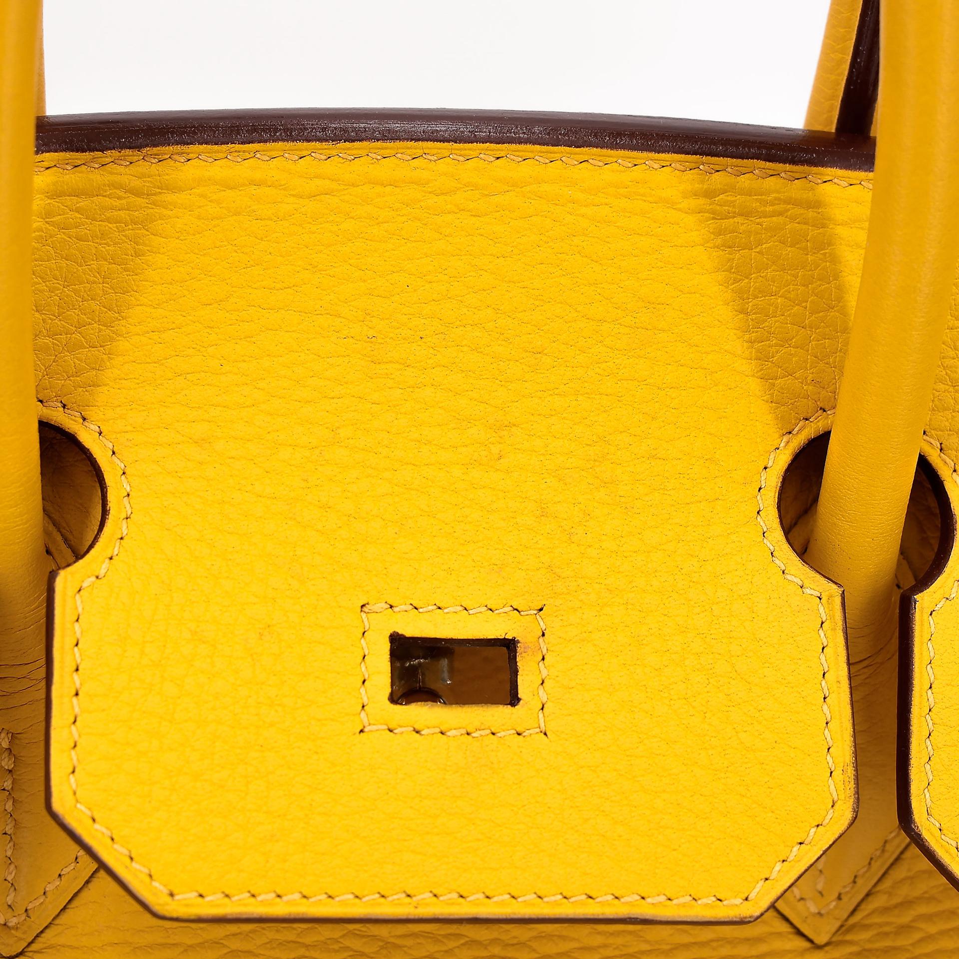 ランク A  HERMÈS エルメス  バーキン35 ジョーヌドール (9V) トリヨン ゴールド金具 □G刻印 - 26