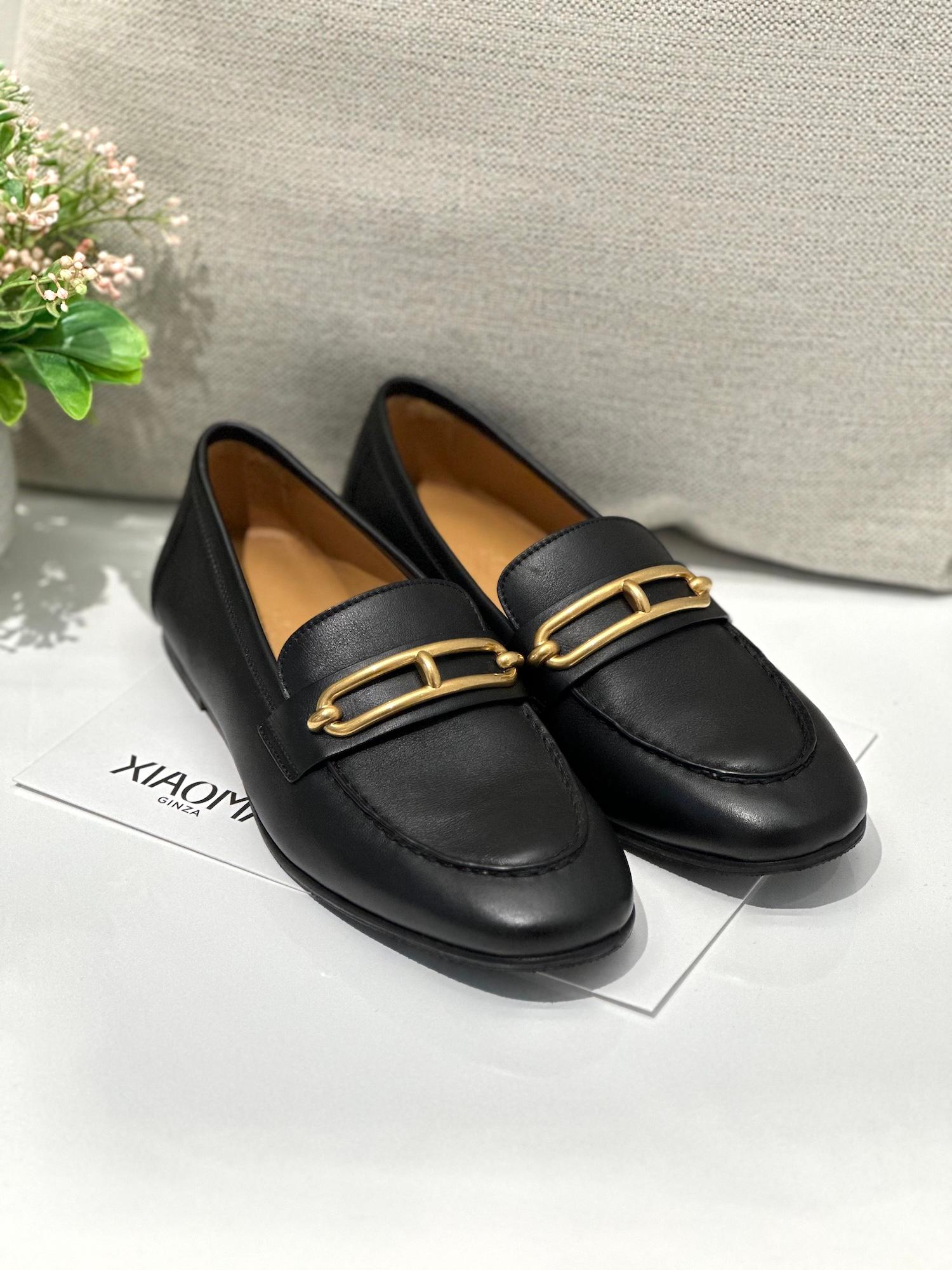 Brand New ( Rank N ) HERMÈS Colette Loafer  Noir (89) Lambskin Gold hardware - 3