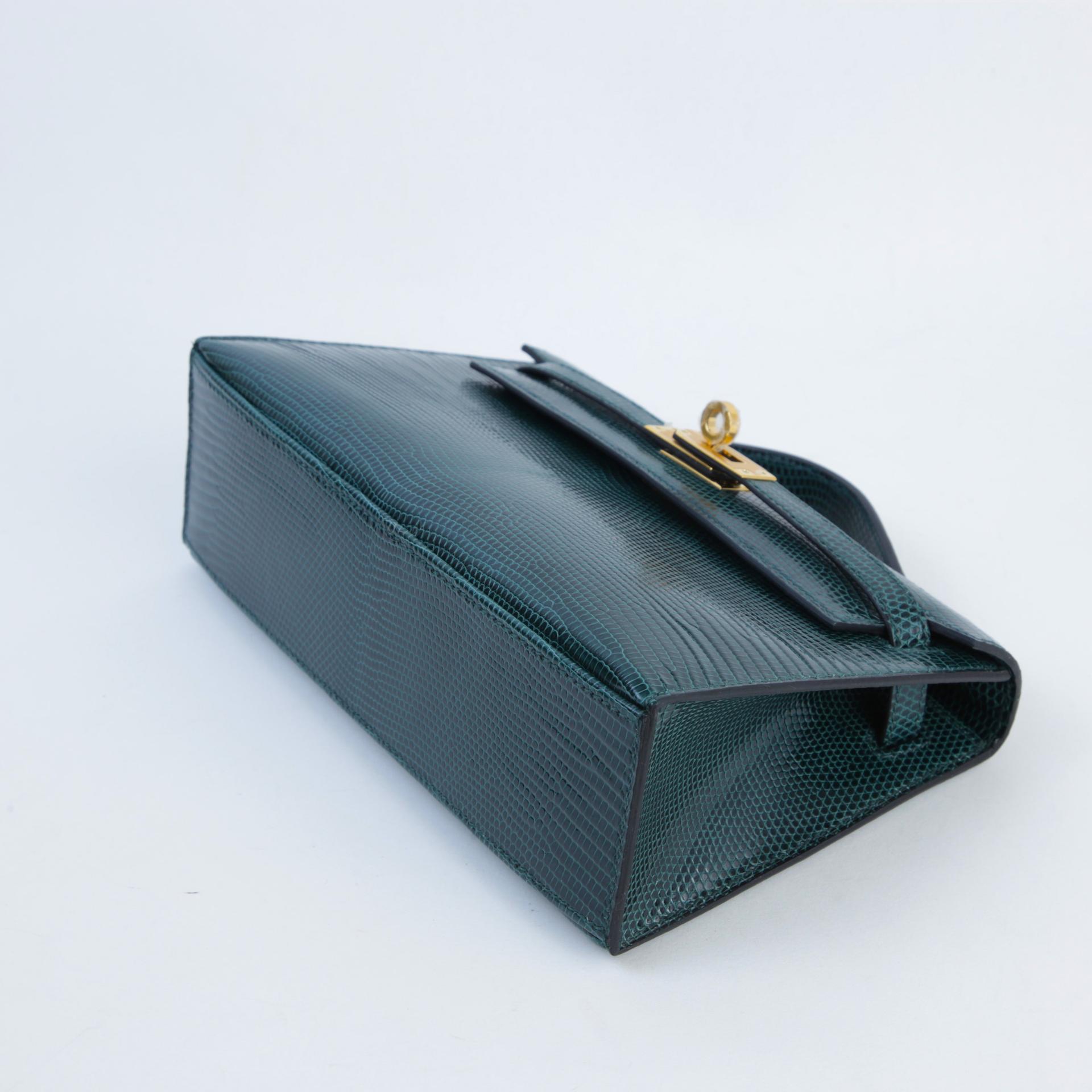ランク NS 未使用品 HERMÈS エルメス ポシェットケリー ヴェールシプレ (6O) リザード ゴールド金具 U刻印 - 5