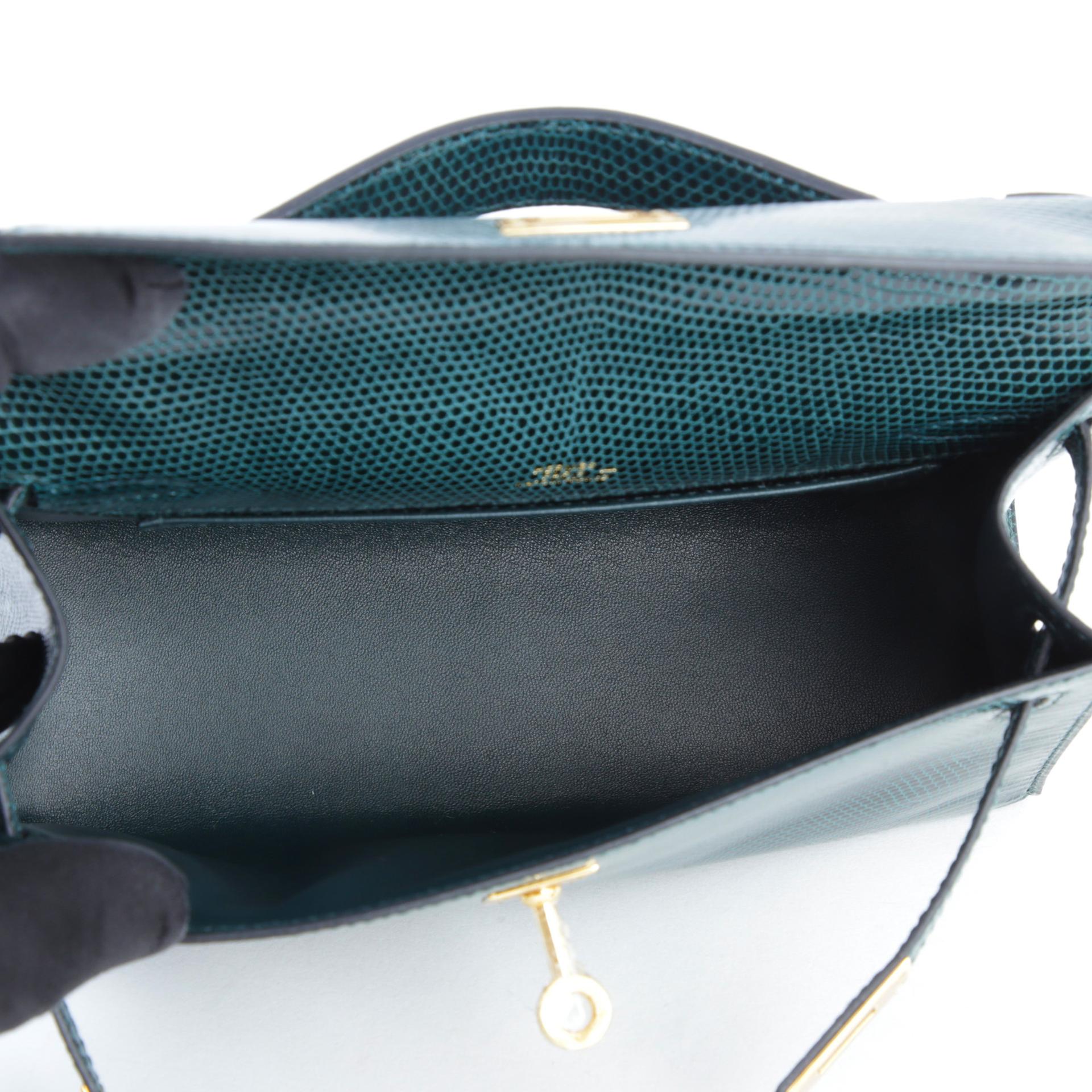 ランク NS 未使用品 HERMÈS エルメス ポシェットケリー ヴェールシプレ (6O) リザード ゴールド金具 U刻印 - 9