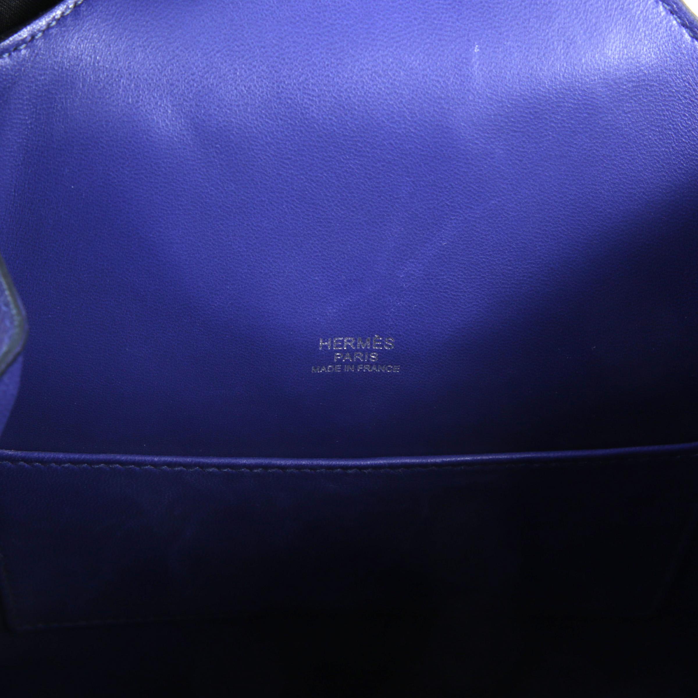 Very Good ( Rank A) HERMÈS Sac A Dos GR24 Bleu Encre (M3) Evergrain Palladium hardware D (2019) - 10