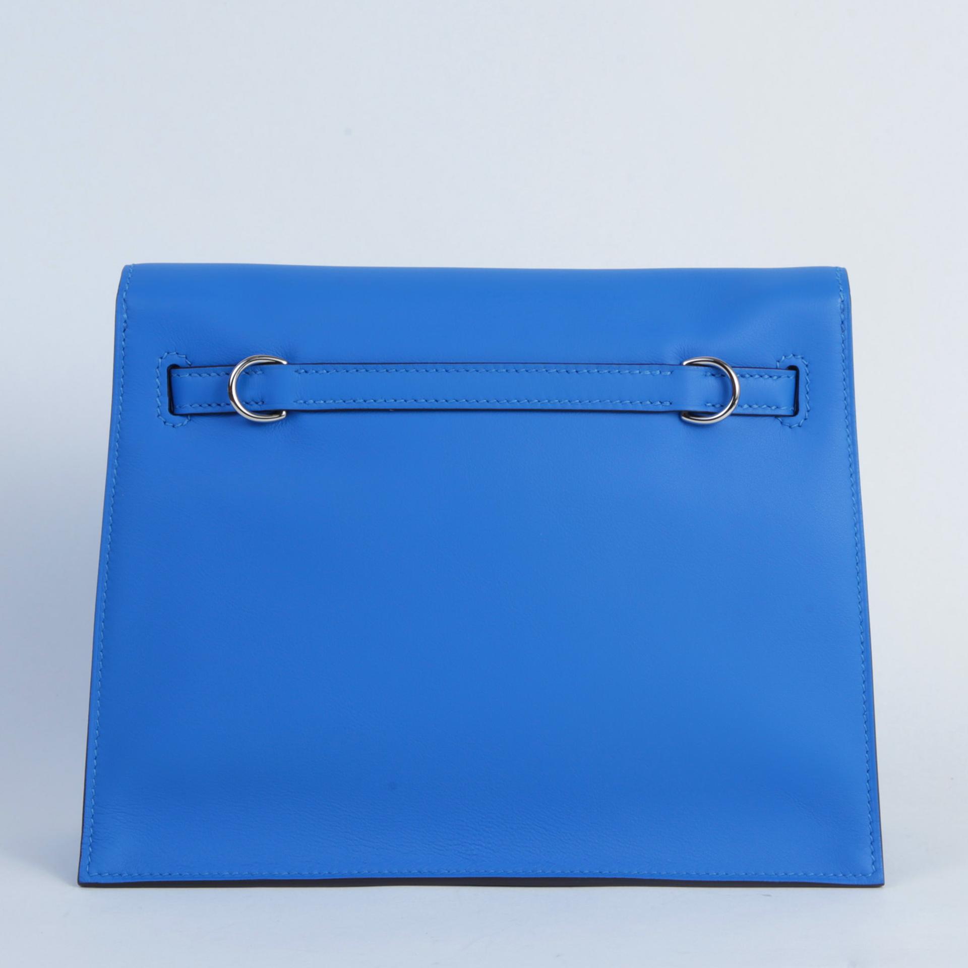 Brand New ( Rank N ) HERMÈS Kelly Danse Bleu Hydra (T7) Swift Palladium hardware K (2025) - 2