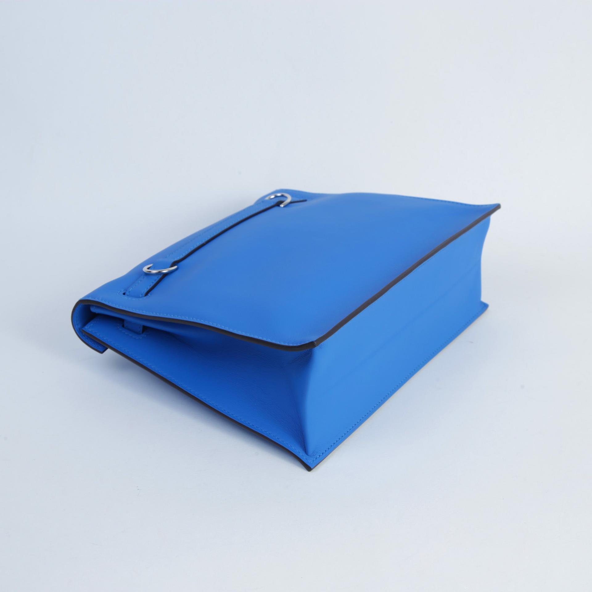 Brand New ( Rank N ) HERMÈS Kelly Danse Bleu Hydra (T7) Swift Palladium hardware K (2025) - 5