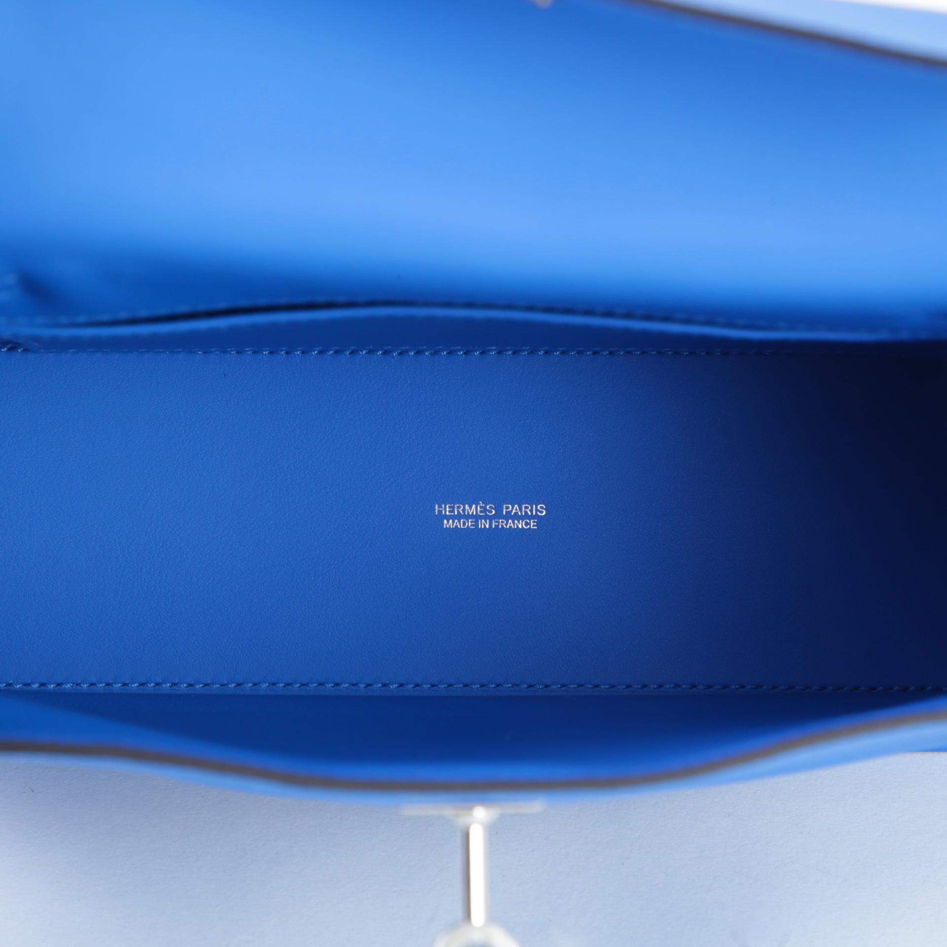 Brand New ( Rank N ) HERMÈS Kelly Danse Bleu Hydra (T7) Swift Palladium hardware K (2025) - 9