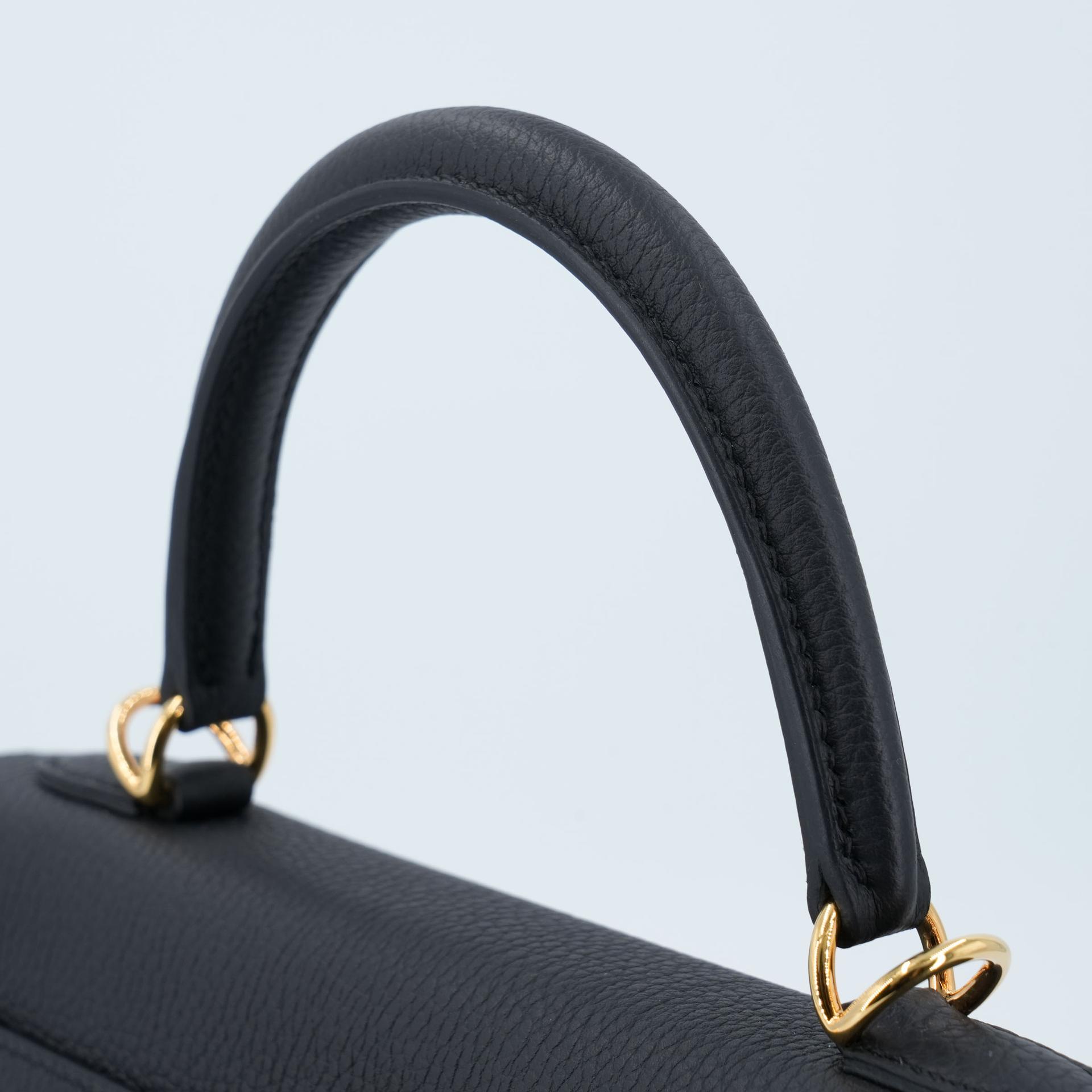Brand New ( Rank N )  HERMÈS  Kelly 25 Noir (89) Togo Gold hardware K (2025) - 5