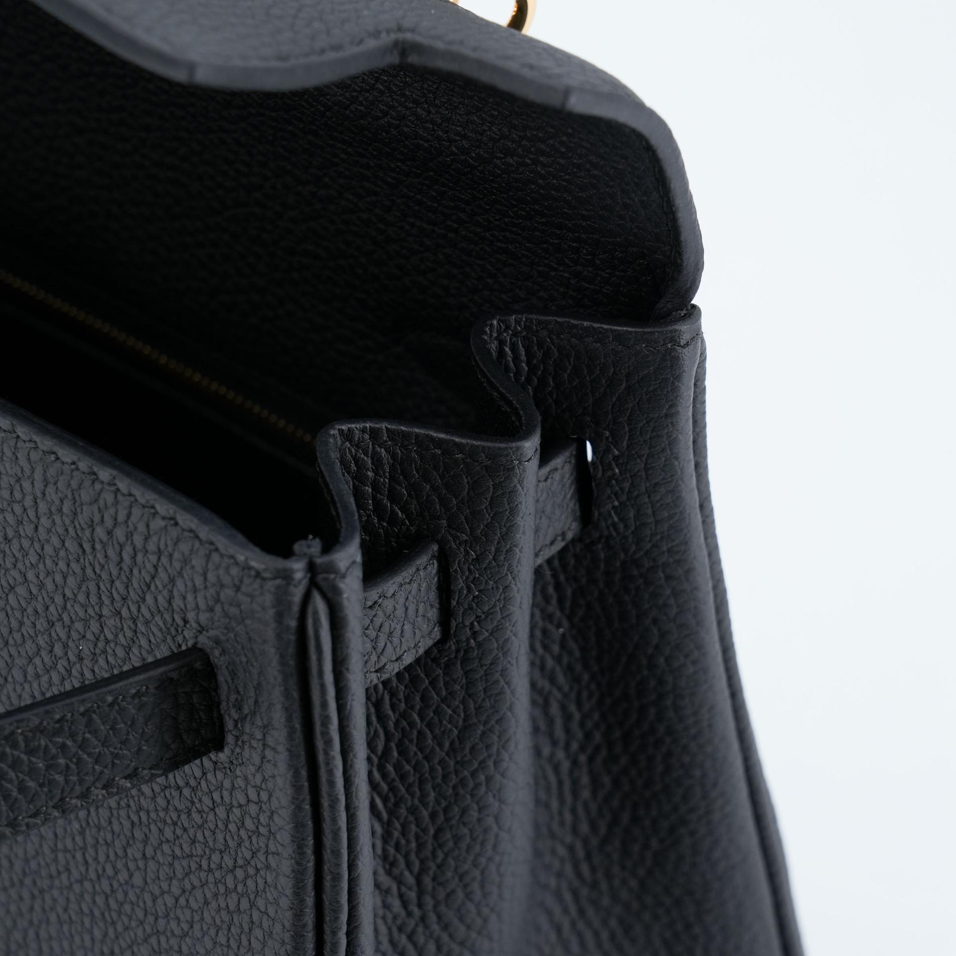 Brand New ( Rank N )  HERMÈS  Kelly 25 Noir (89) Togo Gold hardware K (2025) - 13